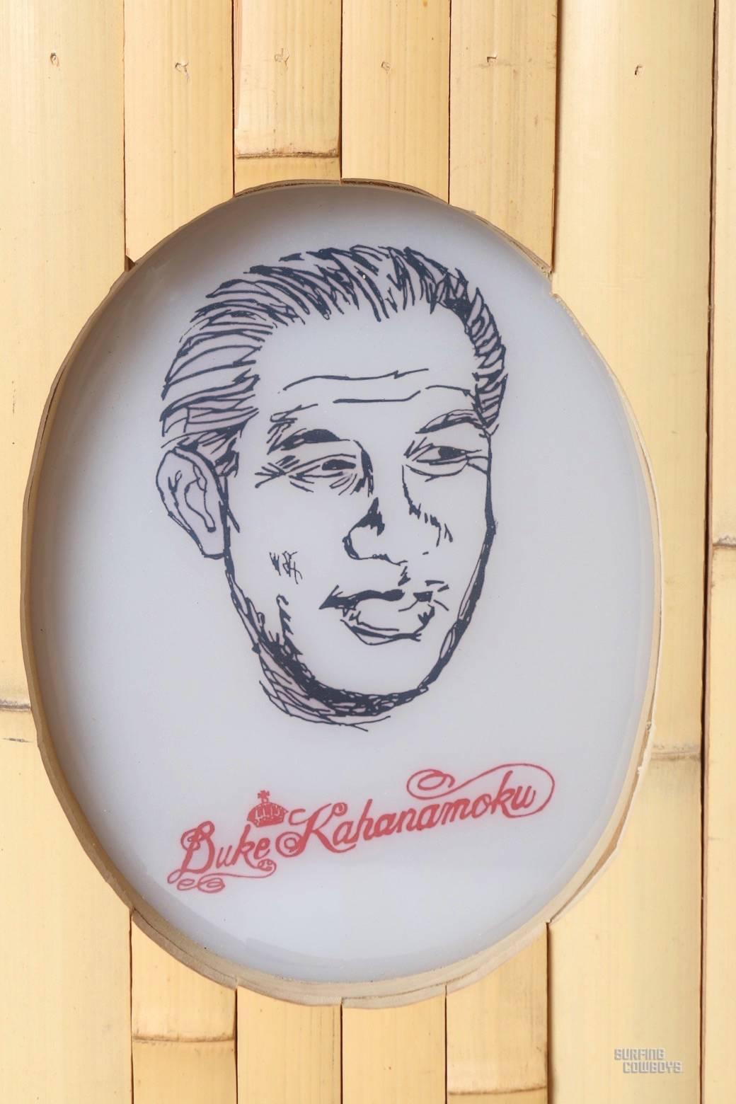 Late 20th Century Duke Kahanamoku, Father of Modern Day Surfing, Collectible Skateboard Lamp For Sale