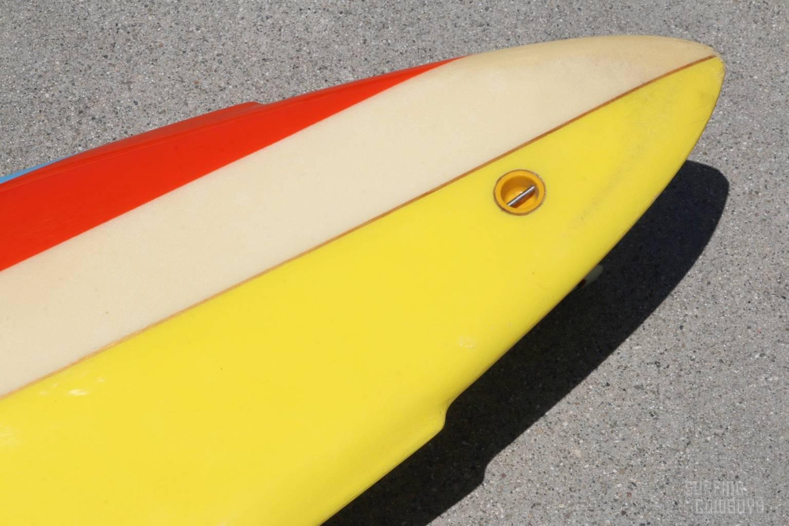 Fiberglass Natural Progression Topanga Canyon Surfboard circa 1975, All Original For Sale