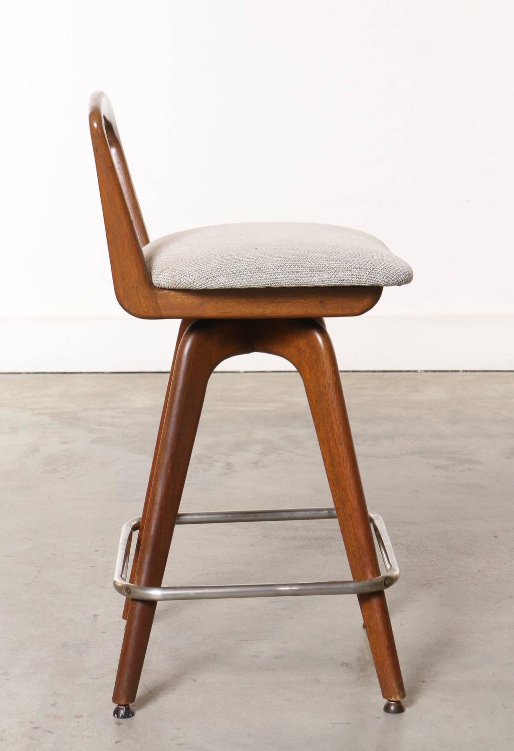 MidCentury Stools with Open Back at 1stdibs