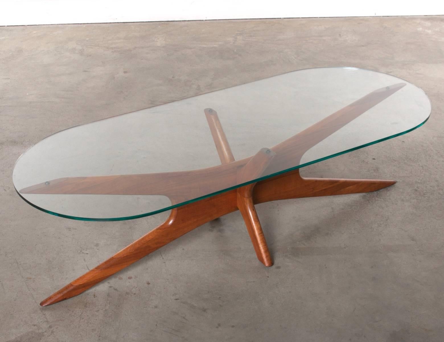 Adriane Pearsall Jacks coffee table for craft associates. The sculptural design of the Jack's series offers both an airiness and a degree of solidity. Perfect for viewing from all angles this table views well both in tight quarters and with ample