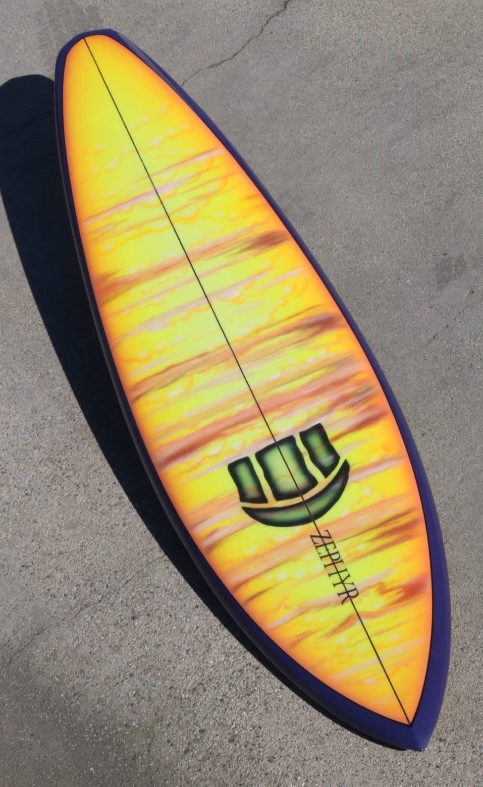 Zephyr Surfboard 1973 Fully Restored with Jeff Ho Fin, Dog Town California For Sale at 1stDibs