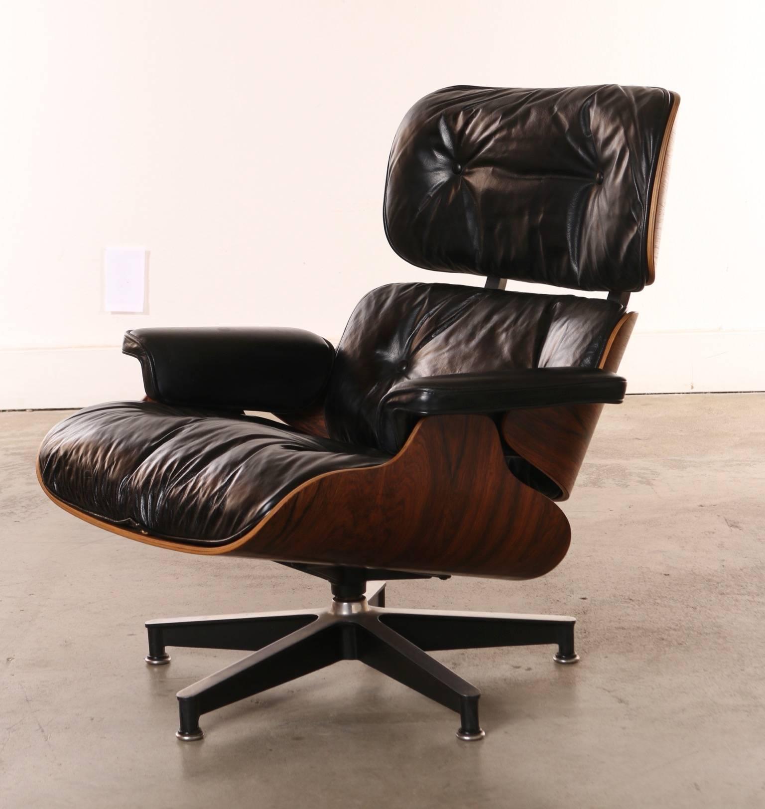 Eames Rosewood Lounge Chair and Ottoman, Historically Important Venice CA 1960s 4