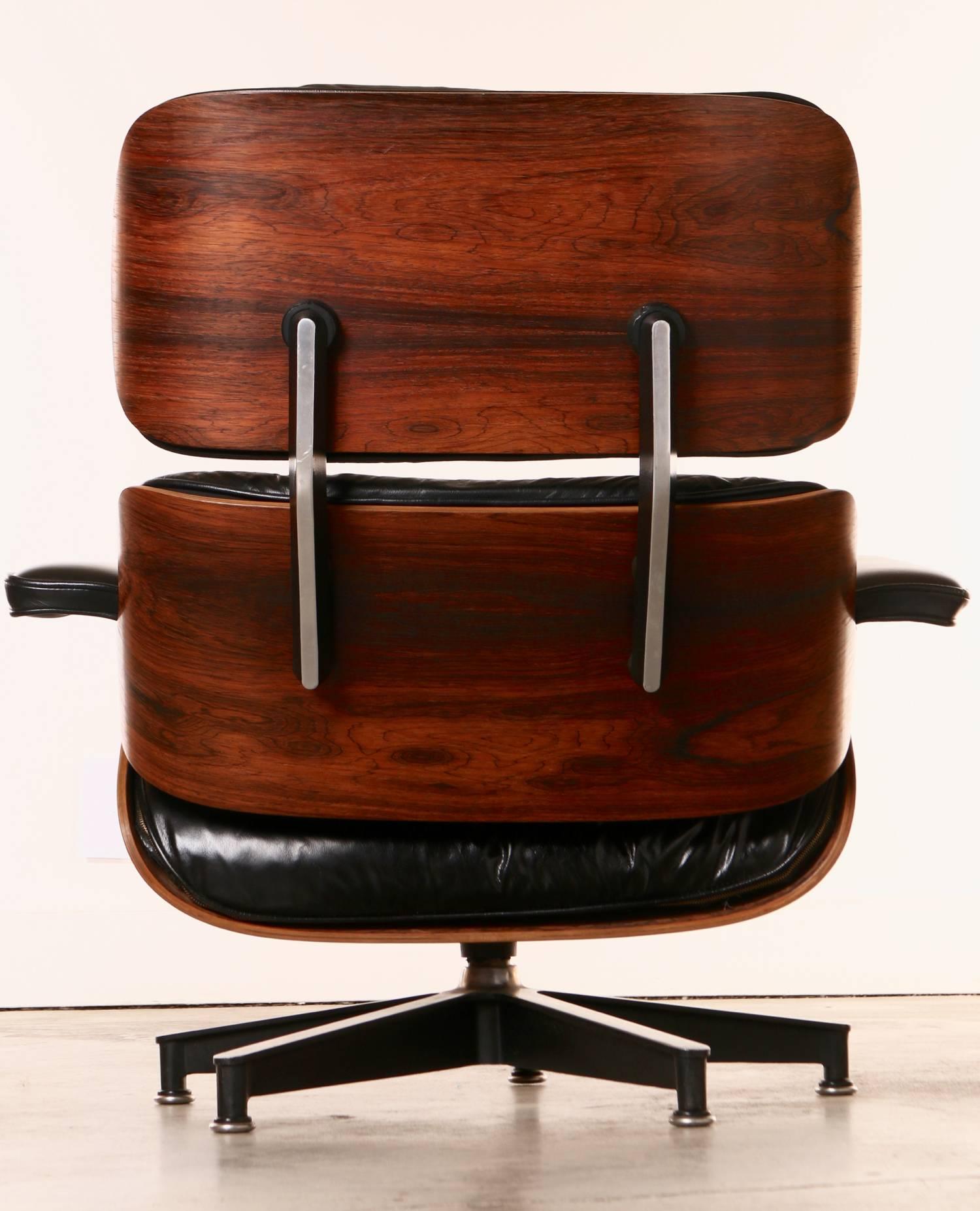 Eames Rosewood Lounge Chair and Ottoman, Historically Important Venice CA 1960s 1