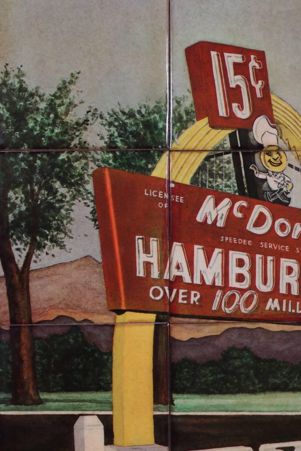 Rare McDonald's Commemorative Ceramic Tile Plaque, 1984 1