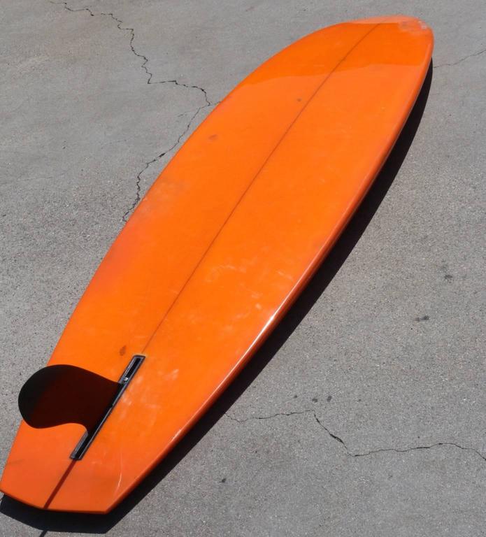 Vintage blue green Waterskate Airbrushed Surfboard by Gordon and Smith