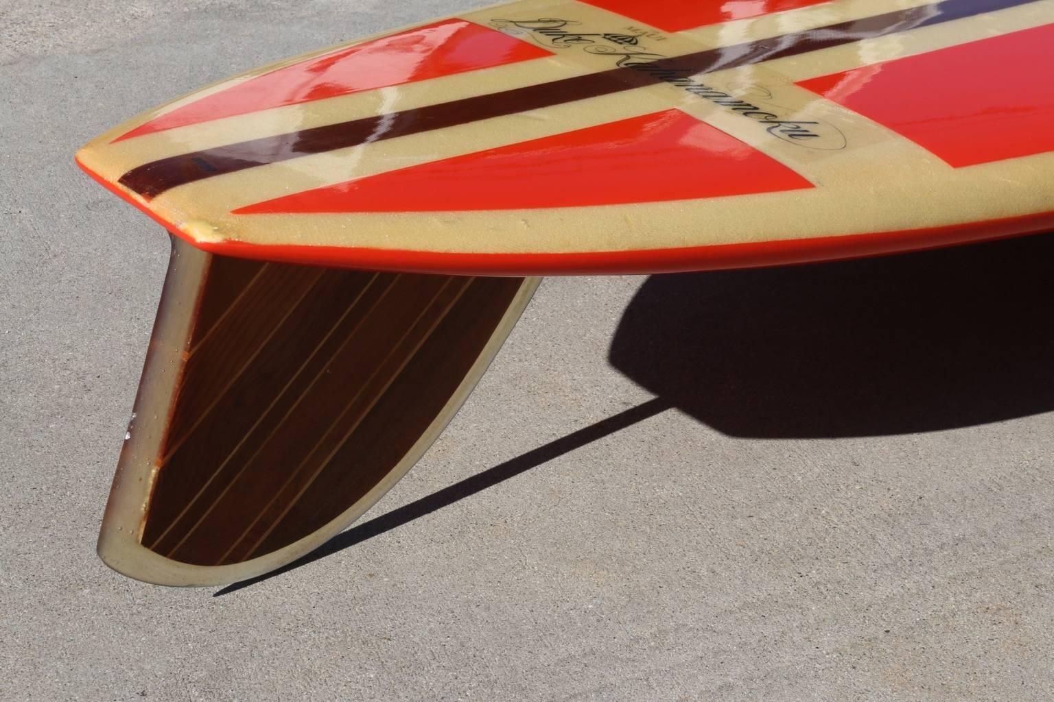 Mid-20th Century Duke Kahanamoku All Original 1965 Surfboard, Near Mint