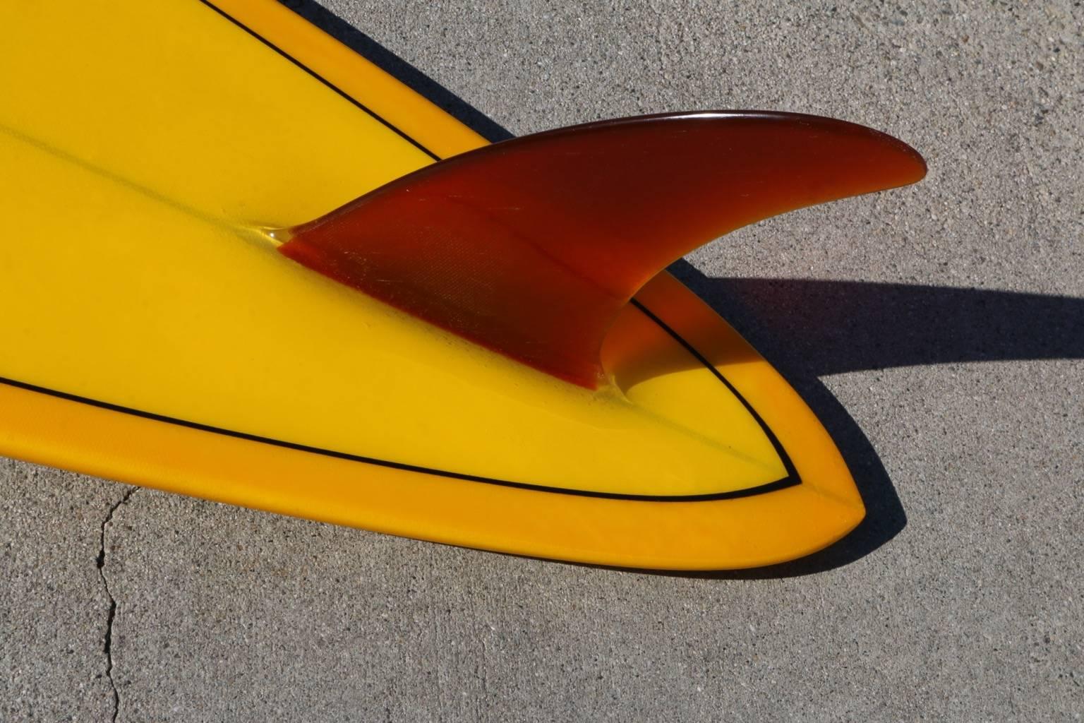 Fiberglass Early 1970s Mike Eaton Shaped Bing Surfboard, Fully Restored