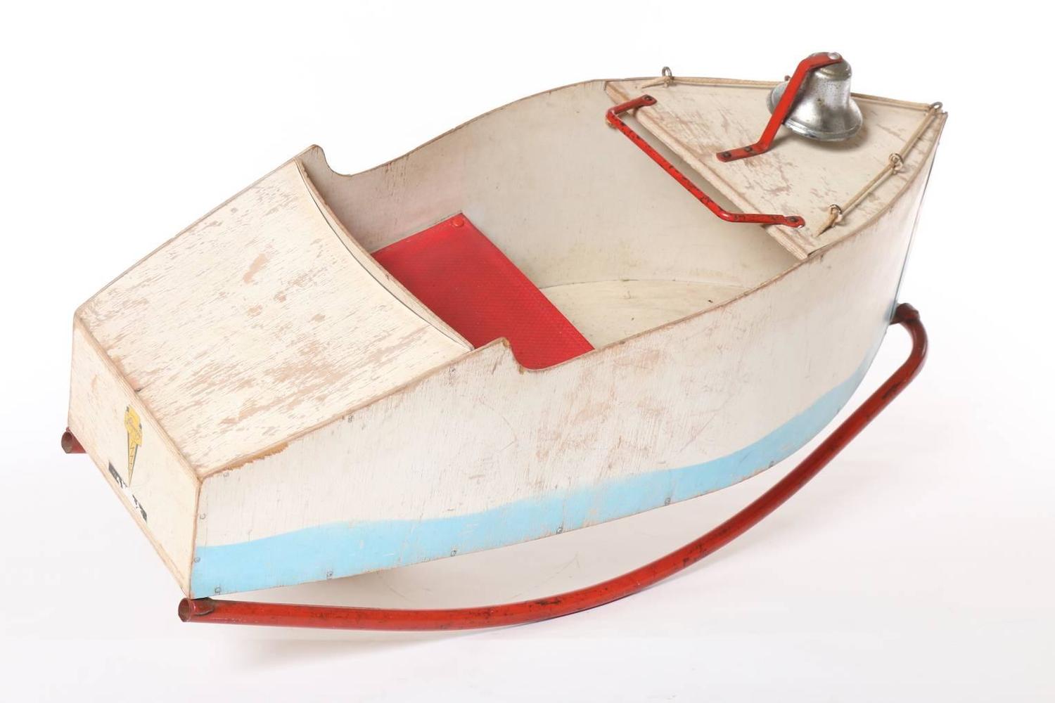 Child's Rocking Chair Boat, Extremely Rare 1940s Leeway England For