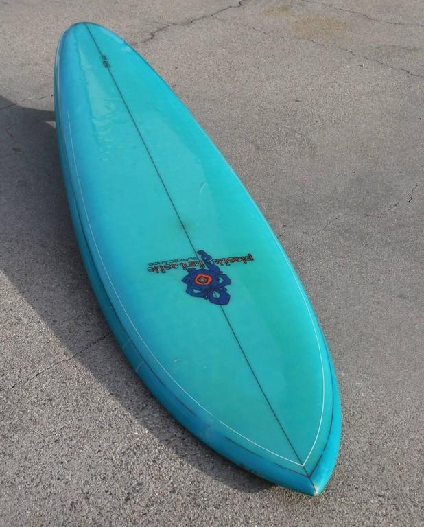 Plastic Fantastic Solid Turquoise Blue, Short Board Surfboard Circa