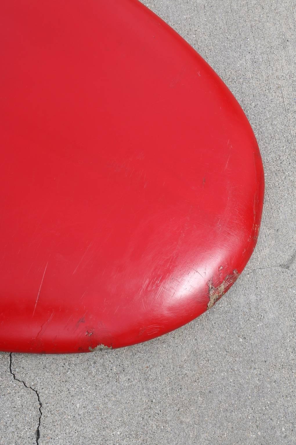 Red Shane Surfboards Paipo Belly Board Sydney, Australia Circa 1965 In Good Condition In Los Angeles, CA