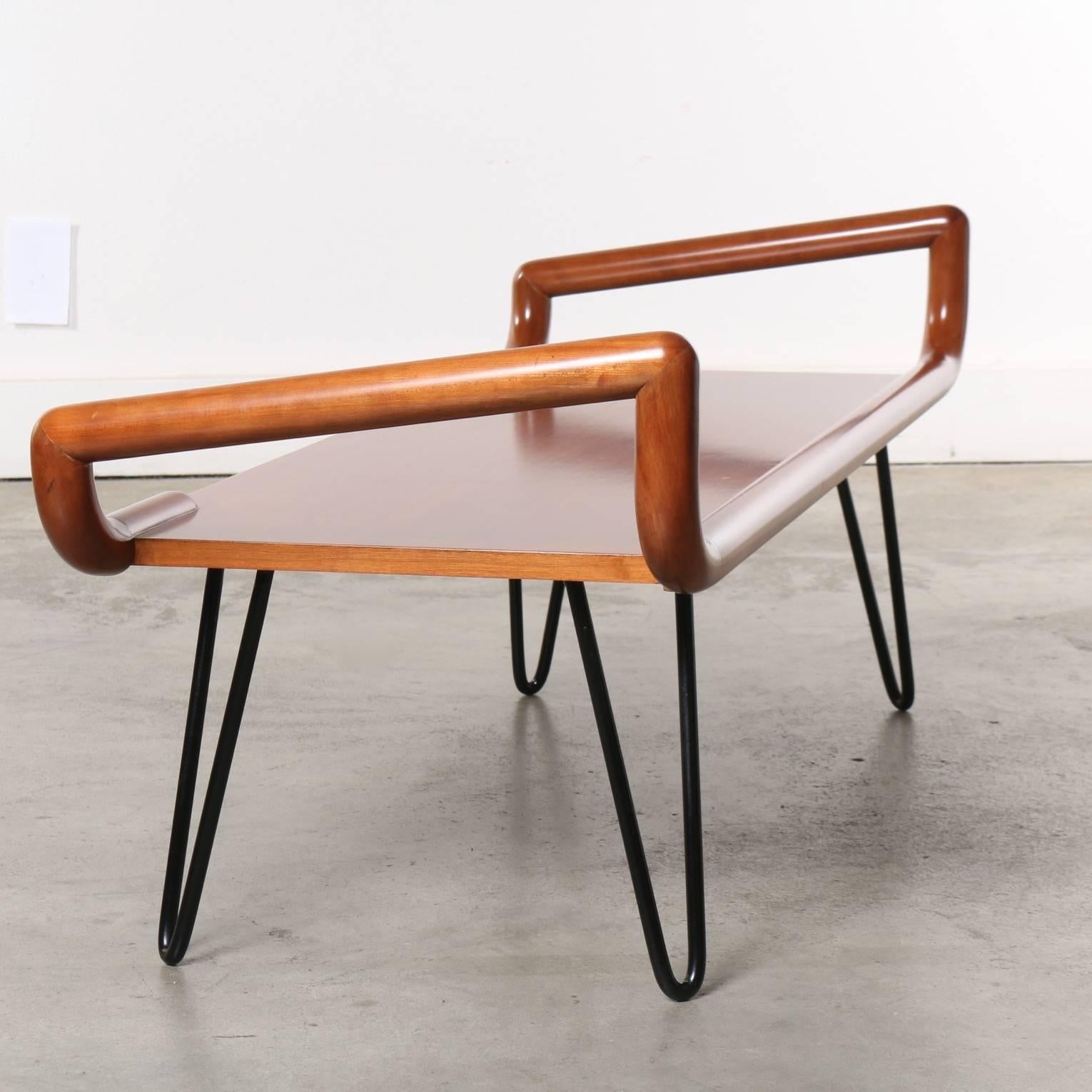Mid-Century Modern Midcentury Table or Bench with Hairpin Legs