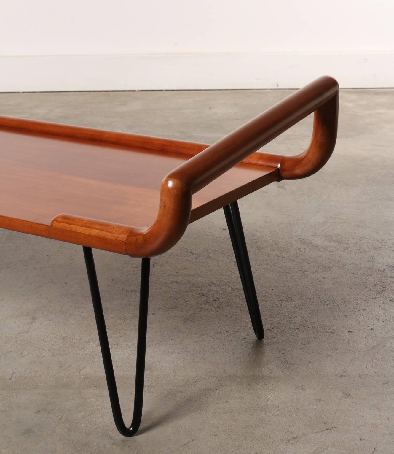 20th Century Midcentury Table or Bench with Hairpin Legs