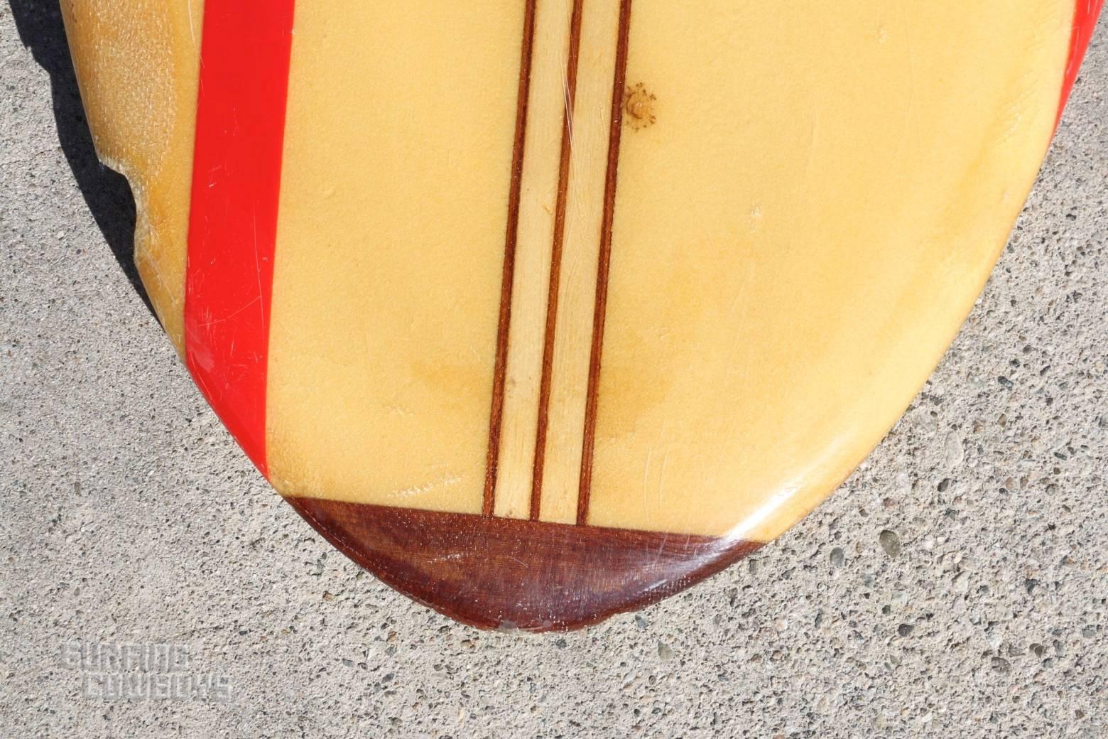 Original Duke Kahanamoku Longboard Surfboard with Red Stripes circa 1965   In Excellent Condition In Los Angeles, CA