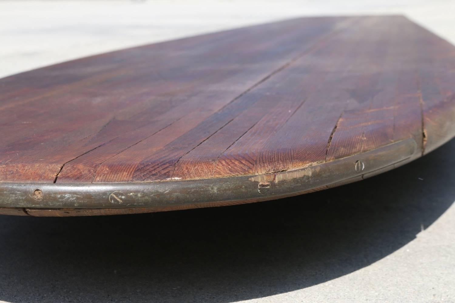 Antique Wood Surfboard, 1935, All Original, Made in Los Angeles For Sale 1