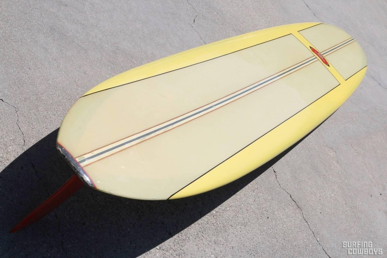 Mid-Century Modern Bing David Nuuhiwa Noserider Surfboard, 1966