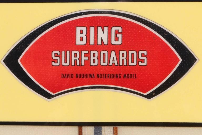 Bing David Nuuhiwa Noserider Surfboard, 1966 at 1stDibs