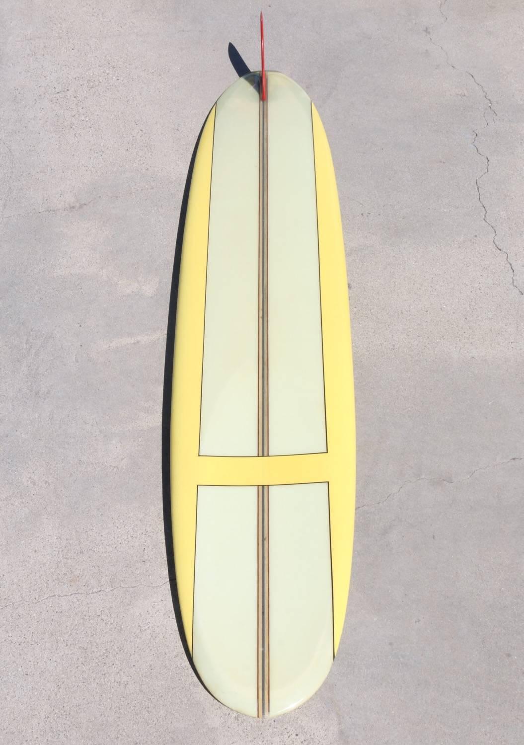 Fiberglass Bing David Nuuhiwa Noserider Surfboard, 1966