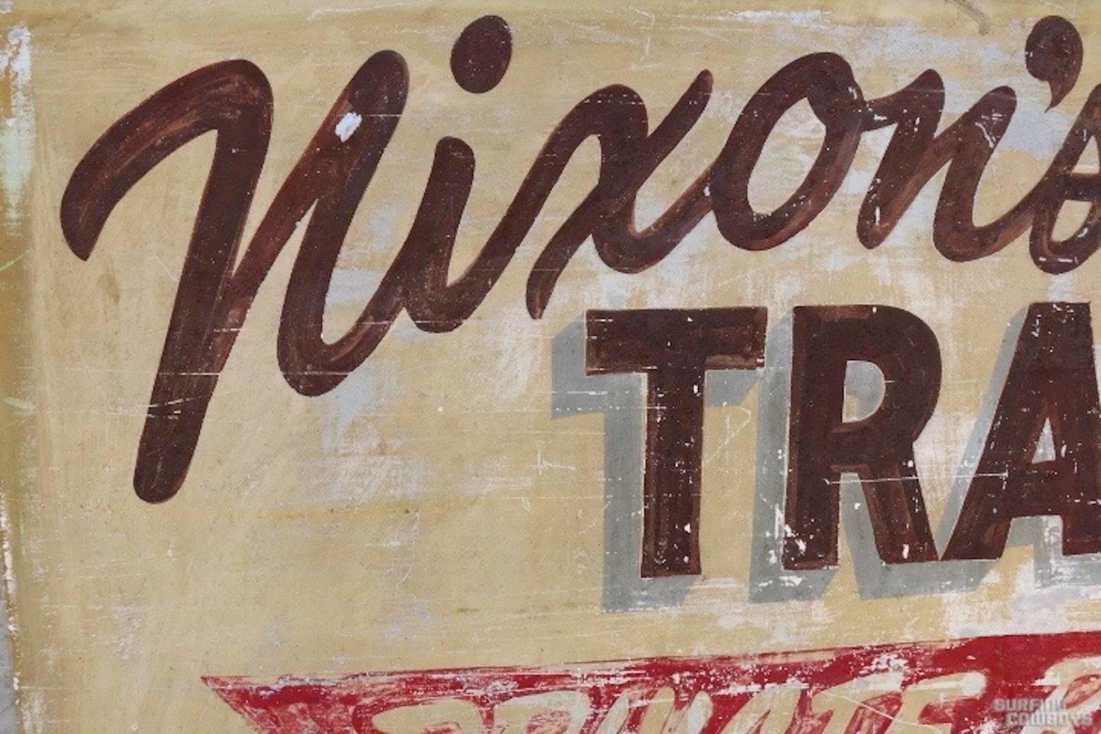 Mid-20th Century 1950s Trailer Park Sign, Bellflower California, All Original, Double-Sided