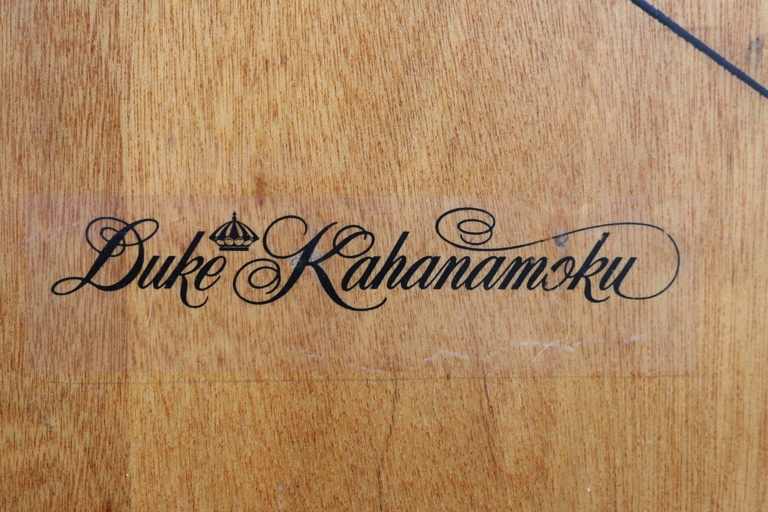 Mid-Century Modern Duke Kahanamoku Skimboard, Wood, circa 1960s, Original 
