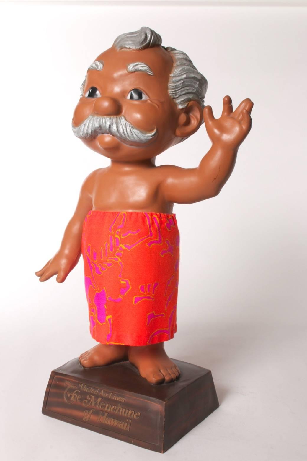 In the 1960s this Menehune hung out in Tourist offices around the
mainland USA and the Pacific Rim countries. It was a time when Hawaii
represented that 