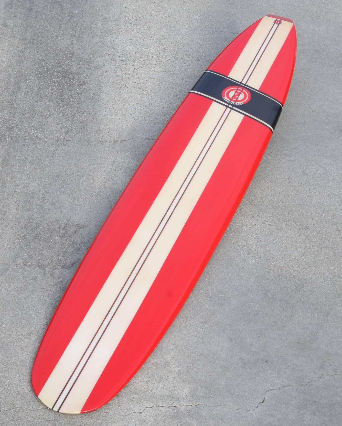 Mid-Century Modern 1960s Surfboard by CON, Santa Monica California, 1960s, Fully Restored For Sale