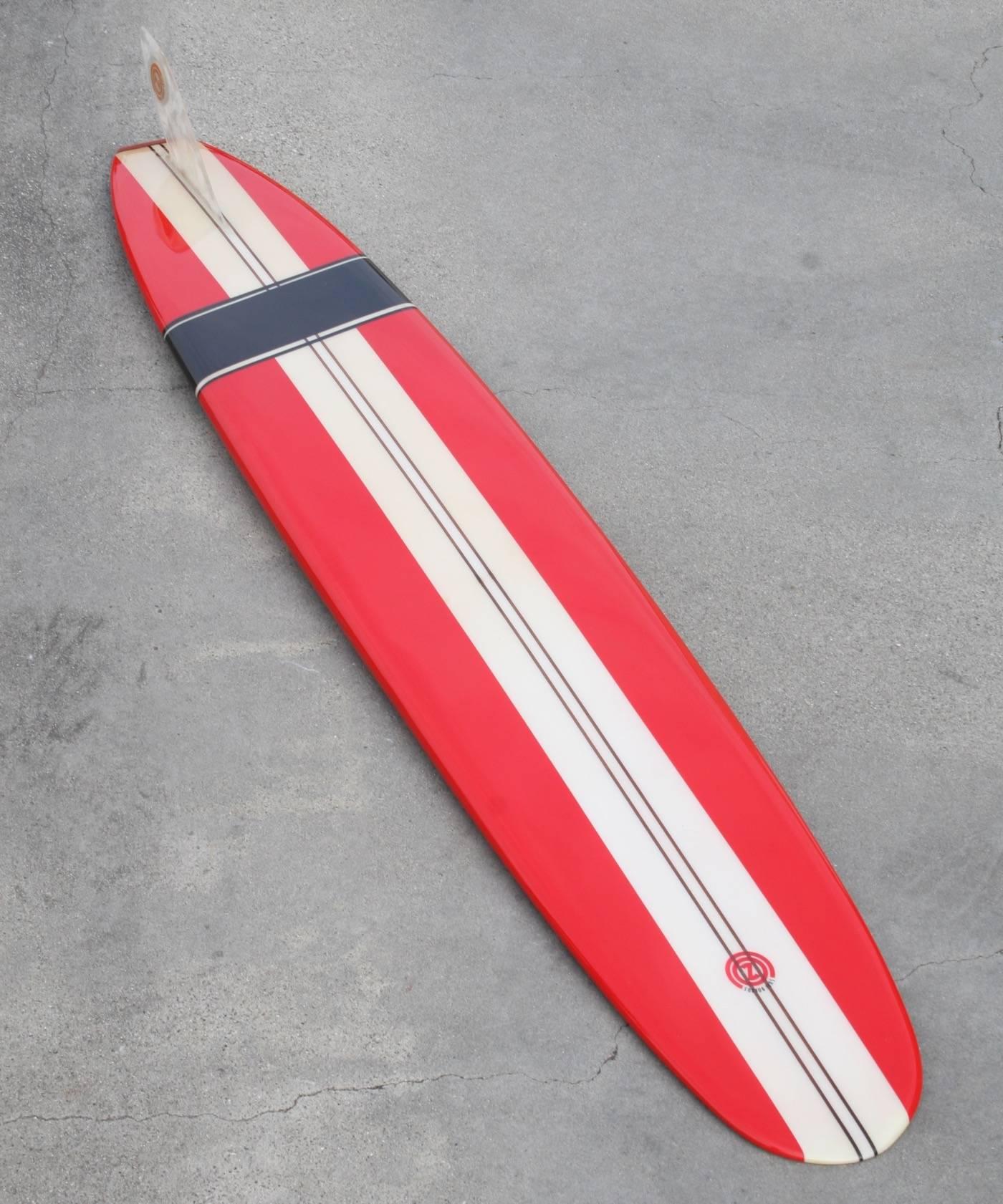 1960s Surfboard by CON, Santa Monica California, 1960s, Fully Restored In Excellent Condition For Sale In Los Angeles, CA