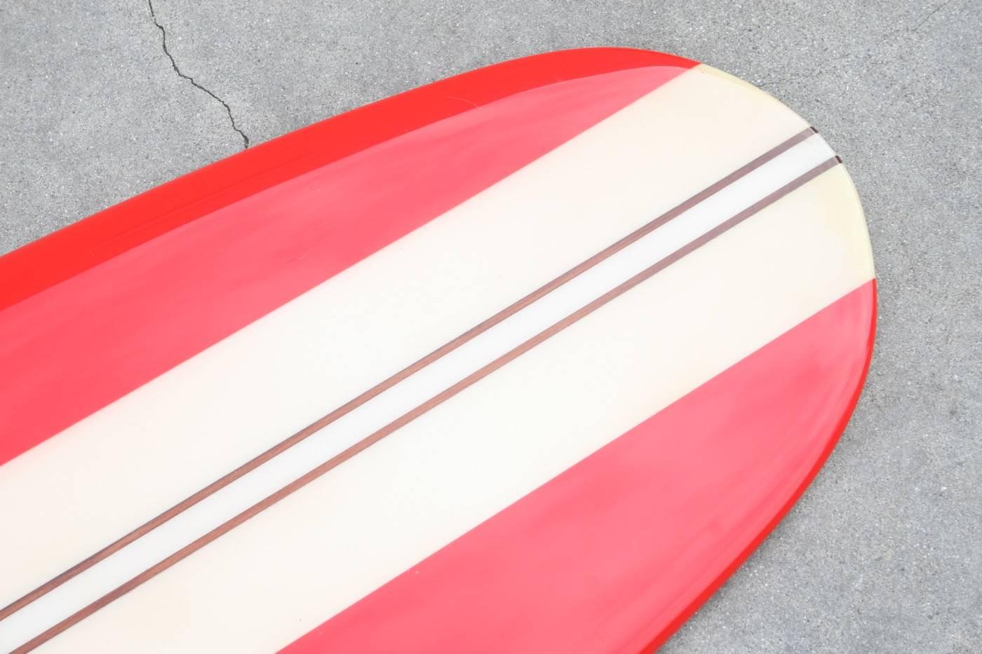 Fiberglass 1960s Surfboard by CON, Santa Monica California, 1960s, Fully Restored For Sale