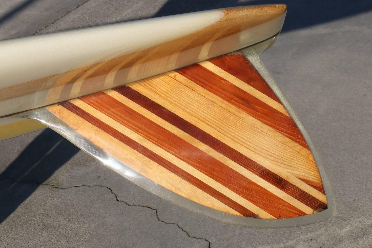 American Fully Restored Early 1960s Surfboard by Aqua Divers, Lomita CA, Extremely Rare
