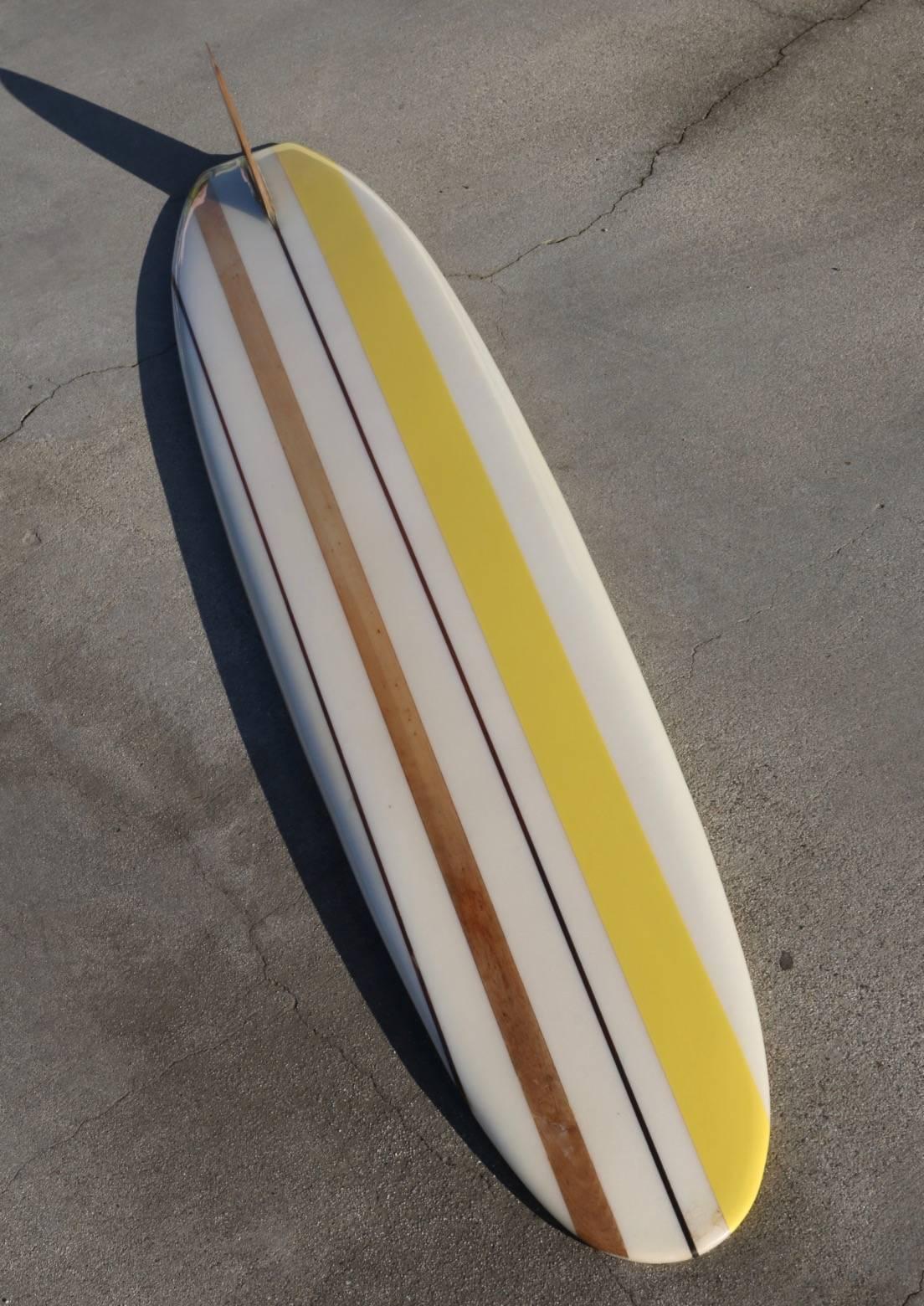 Fully Restored Early 1960s Surfboard by Aqua Divers, Lomita CA, Extremely Rare 3