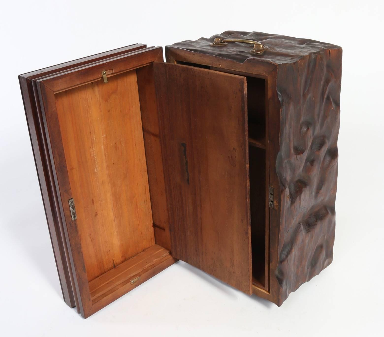 Late 19th Century Wooden Box with Marquetry Top, circa 1890 For Sale