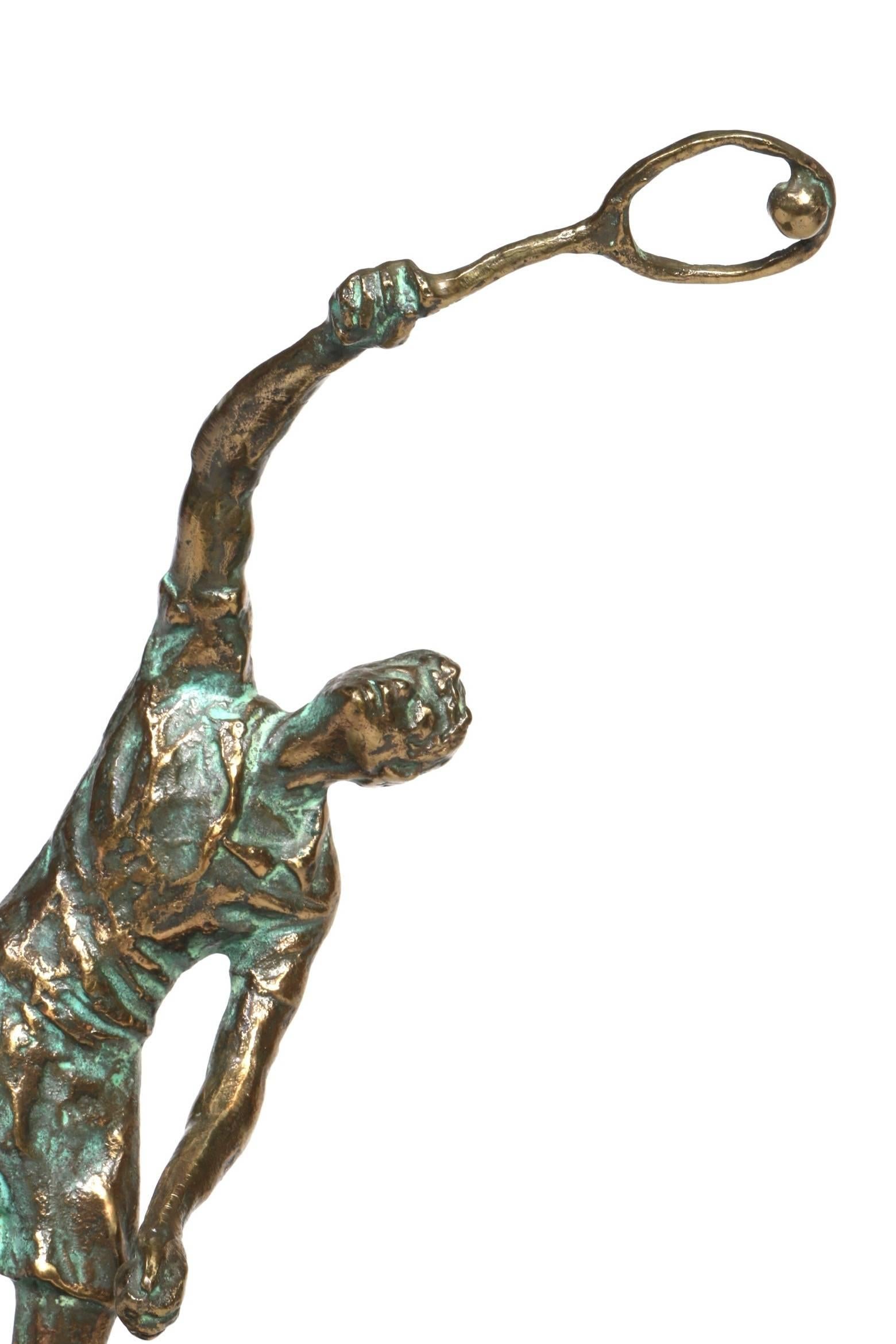 Curtis Jere Bronze Tennis Player Sculpture 4