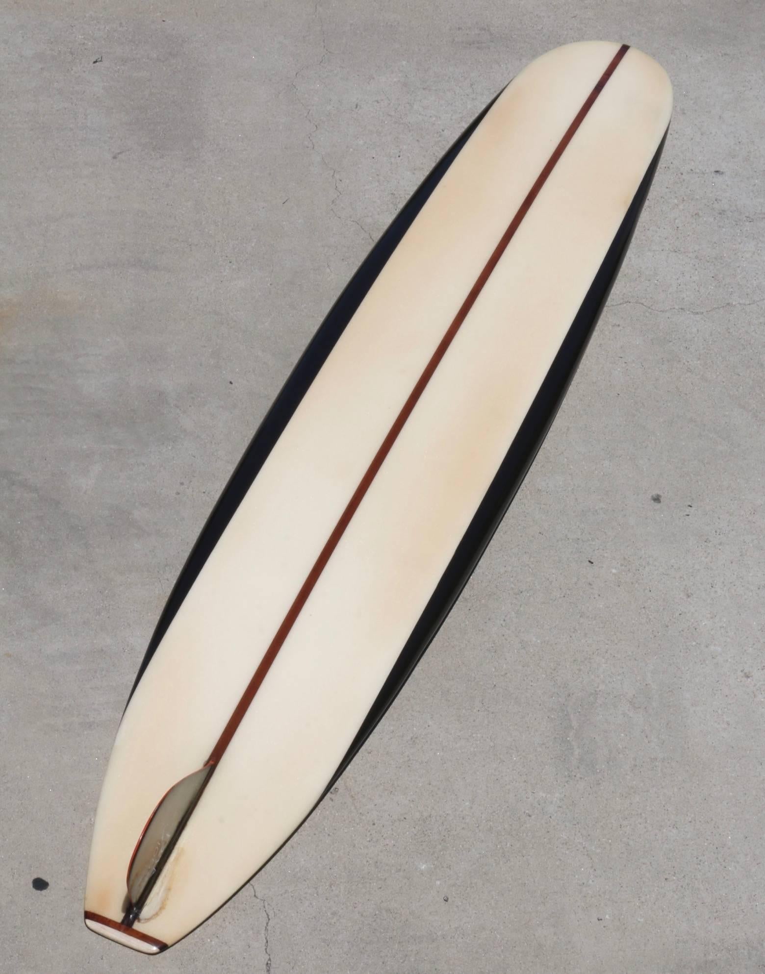 American Early 1960s Santa Cruz California Longboard Surfboard by Olson