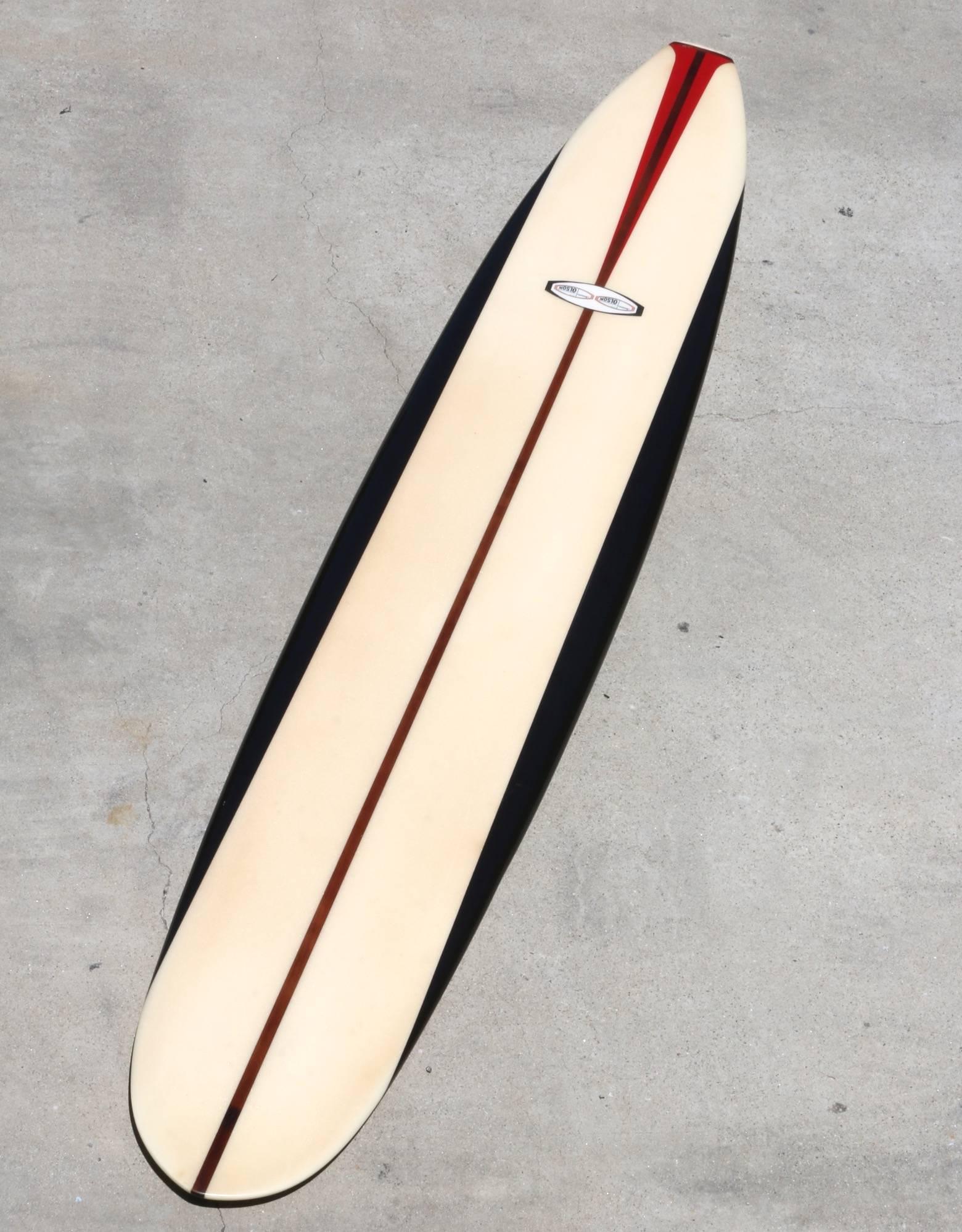 Mid-20th Century Early 1960s Santa Cruz California Longboard Surfboard by Olson