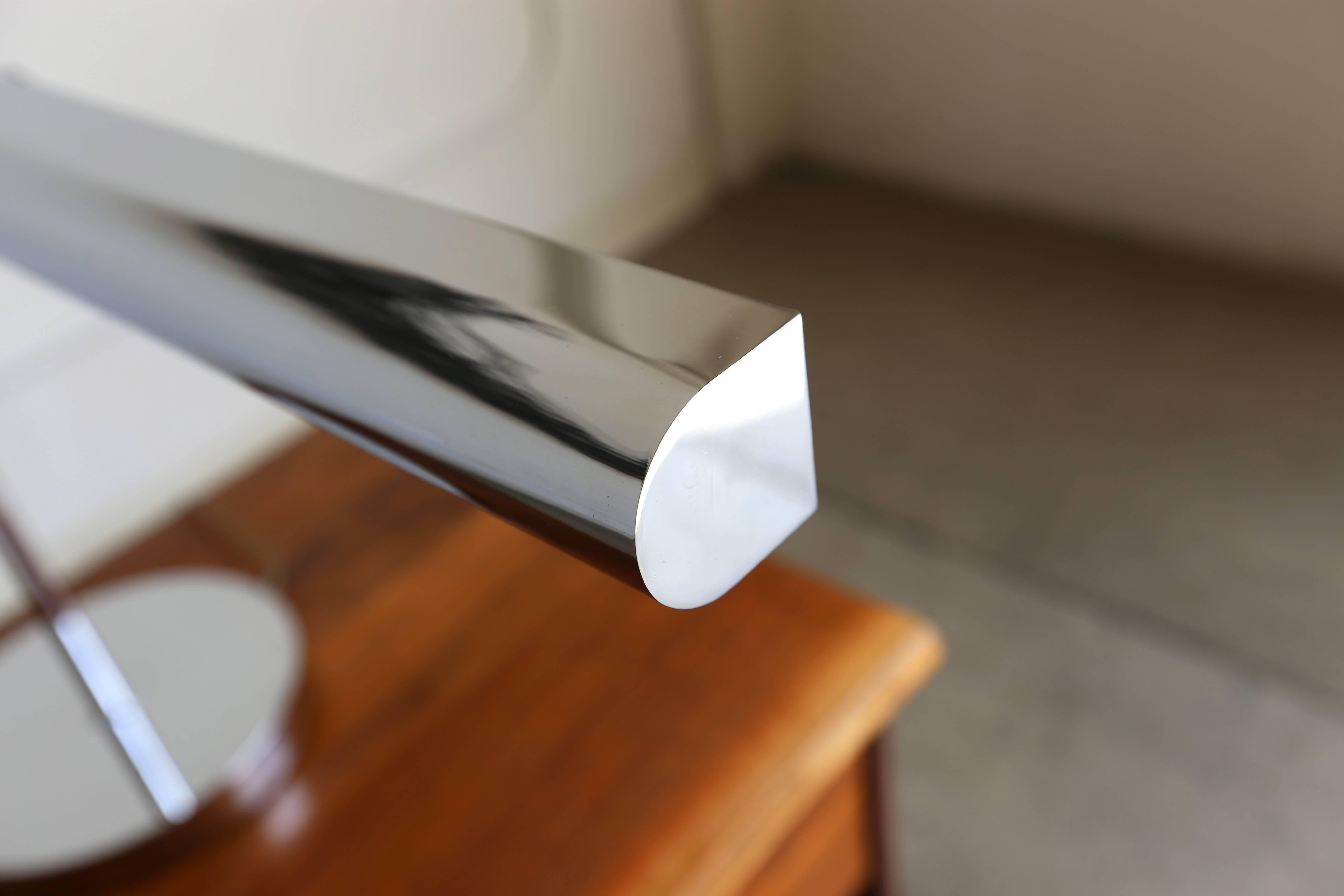 Mid-Century Modern Chrome Stuart Barnes for Robert Long Desk Lamp