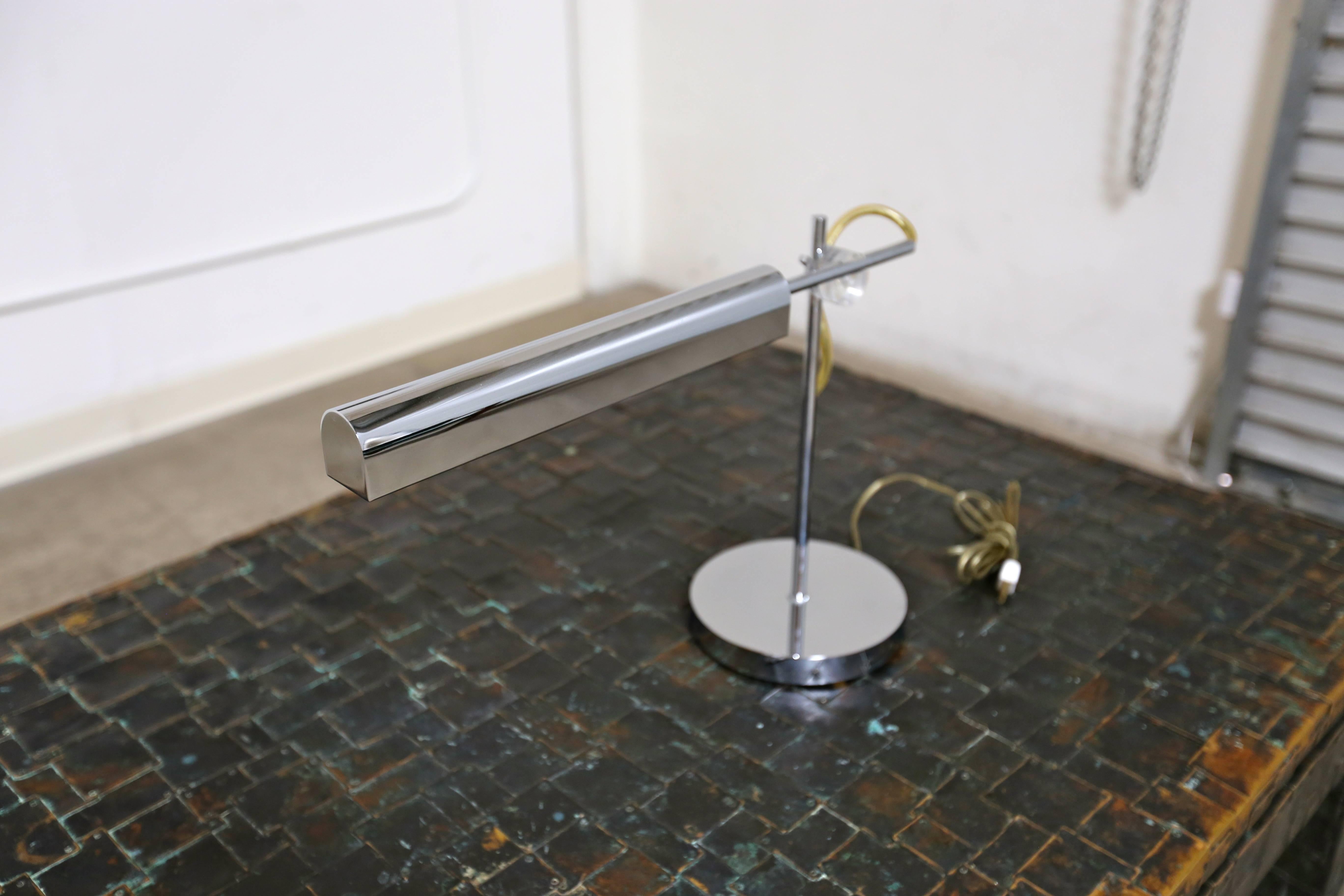 Chrome Stuart Barnes for Robert Long desk lamp.