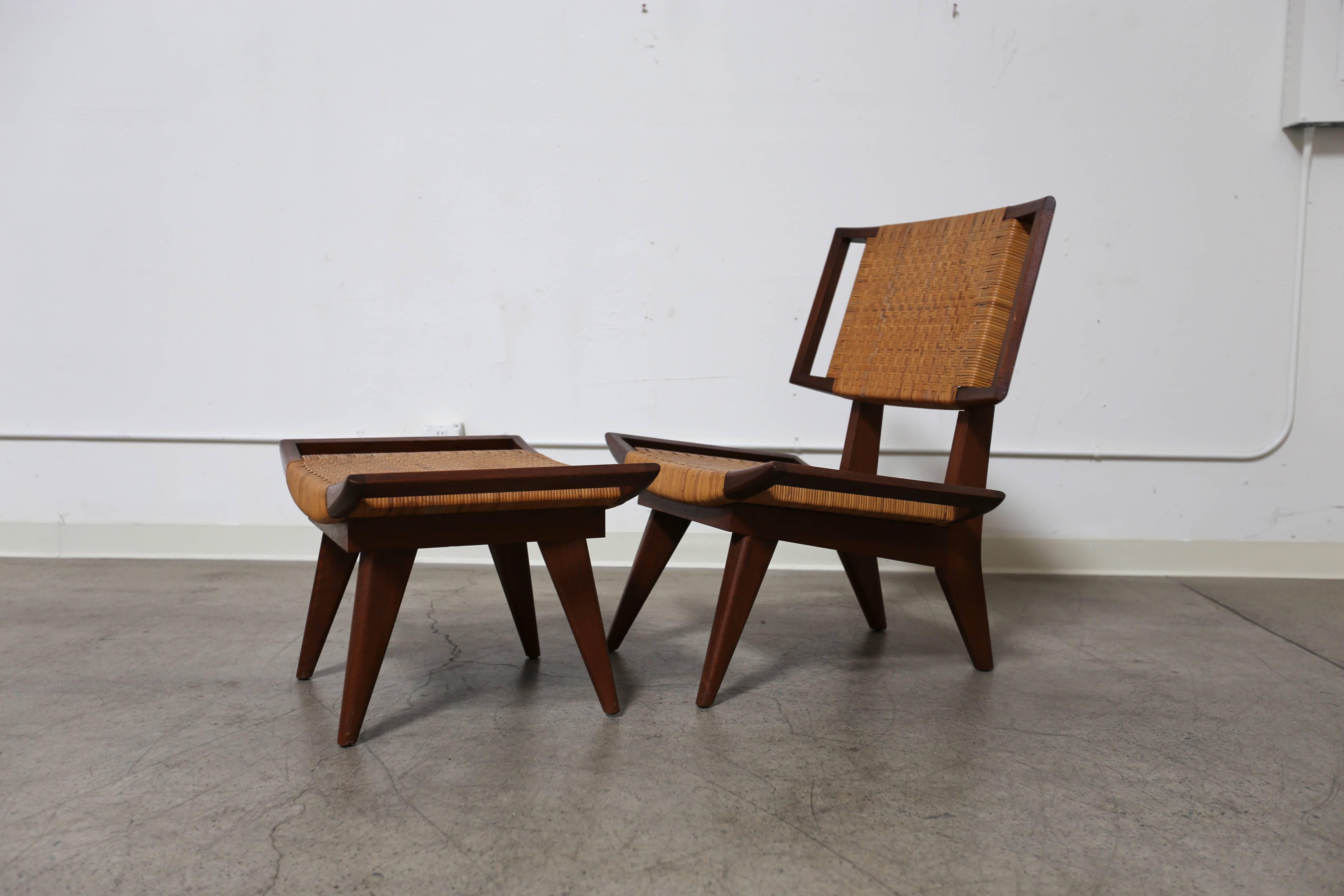 Rare Pair of Lounge Chairs by Paul Laszlo In Good Condition In Costa Mesa, CA