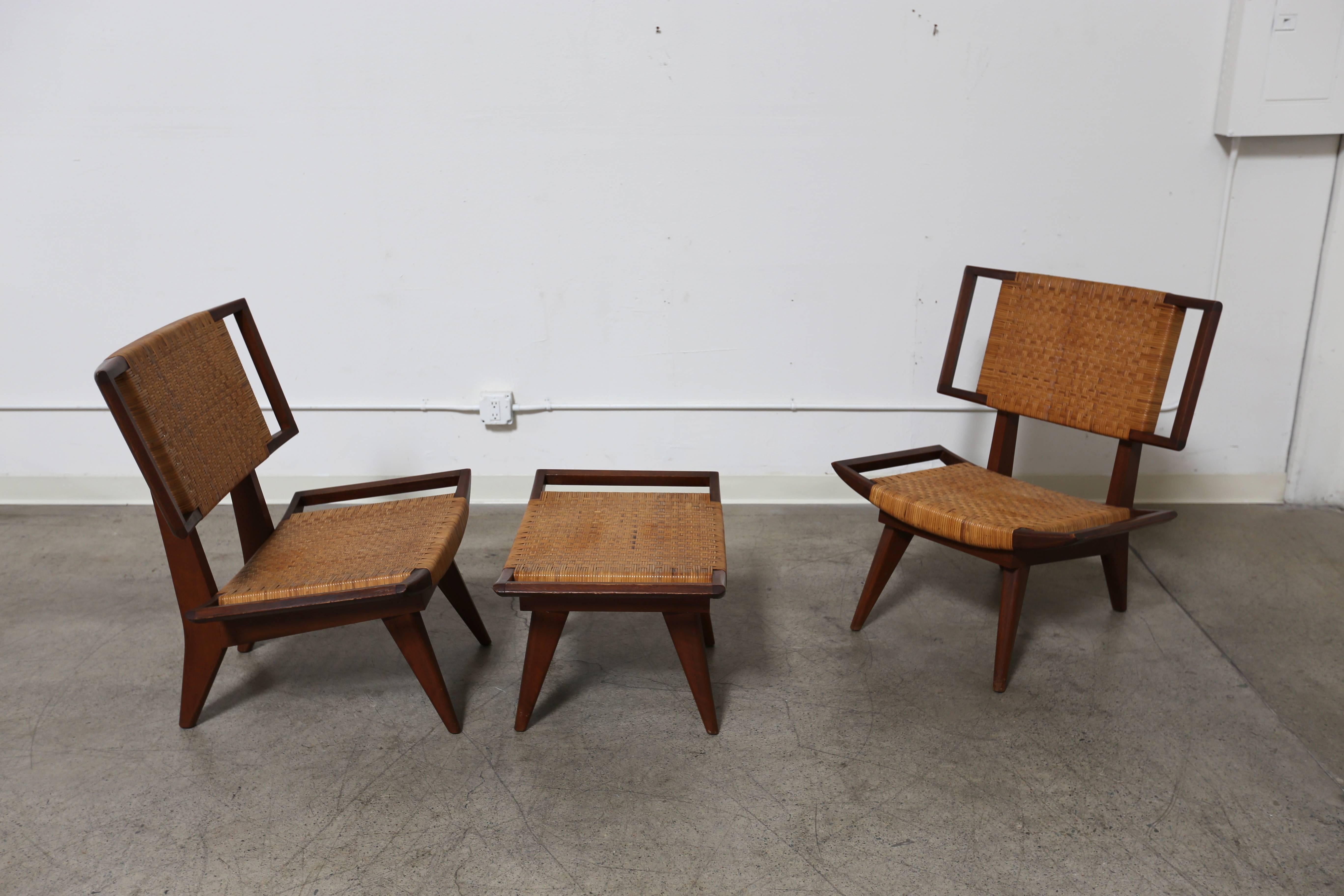 Mid-Century Modern Rare Pair of Lounge Chairs by Paul Laszlo