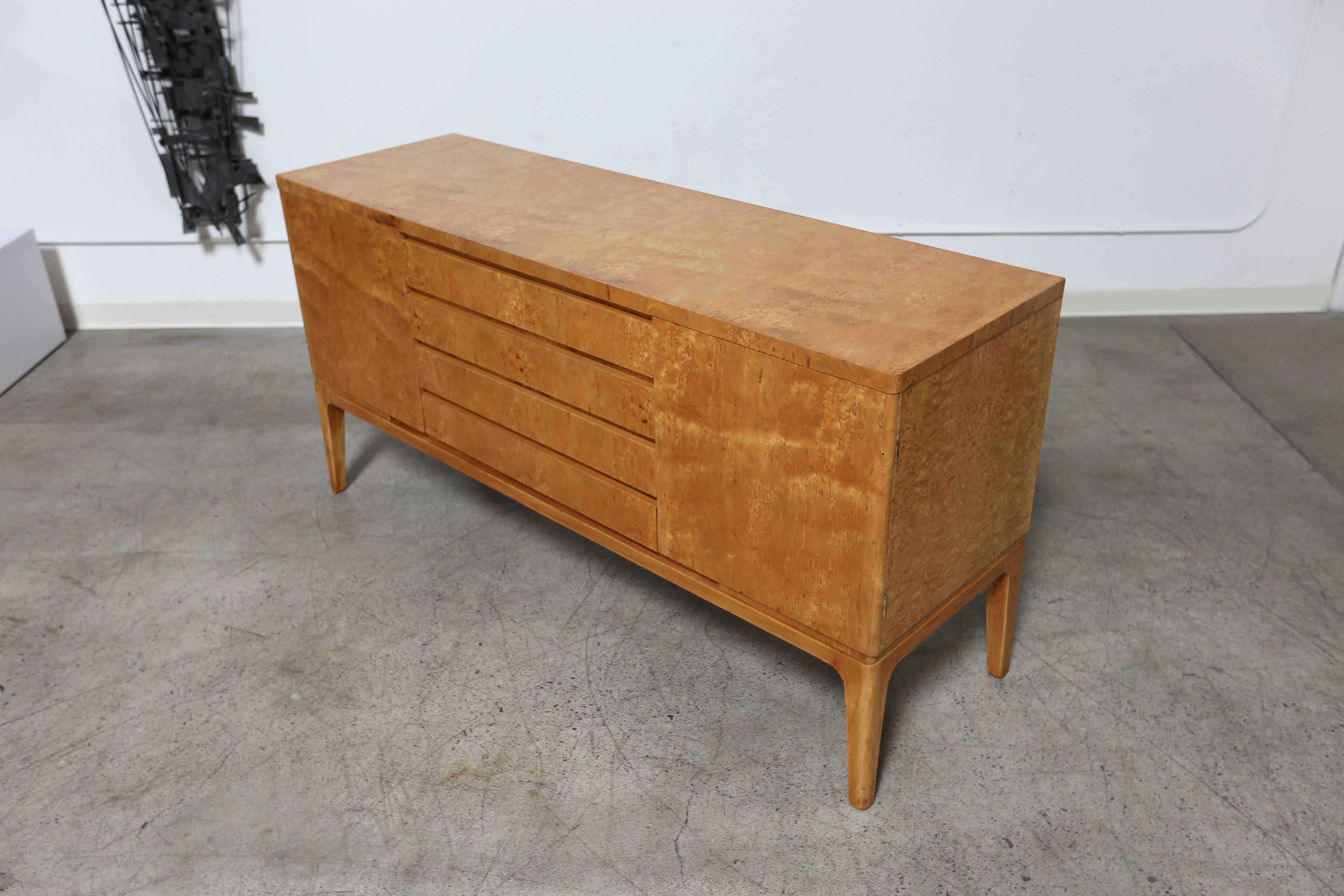 Karelian Birch burl wood credenza.