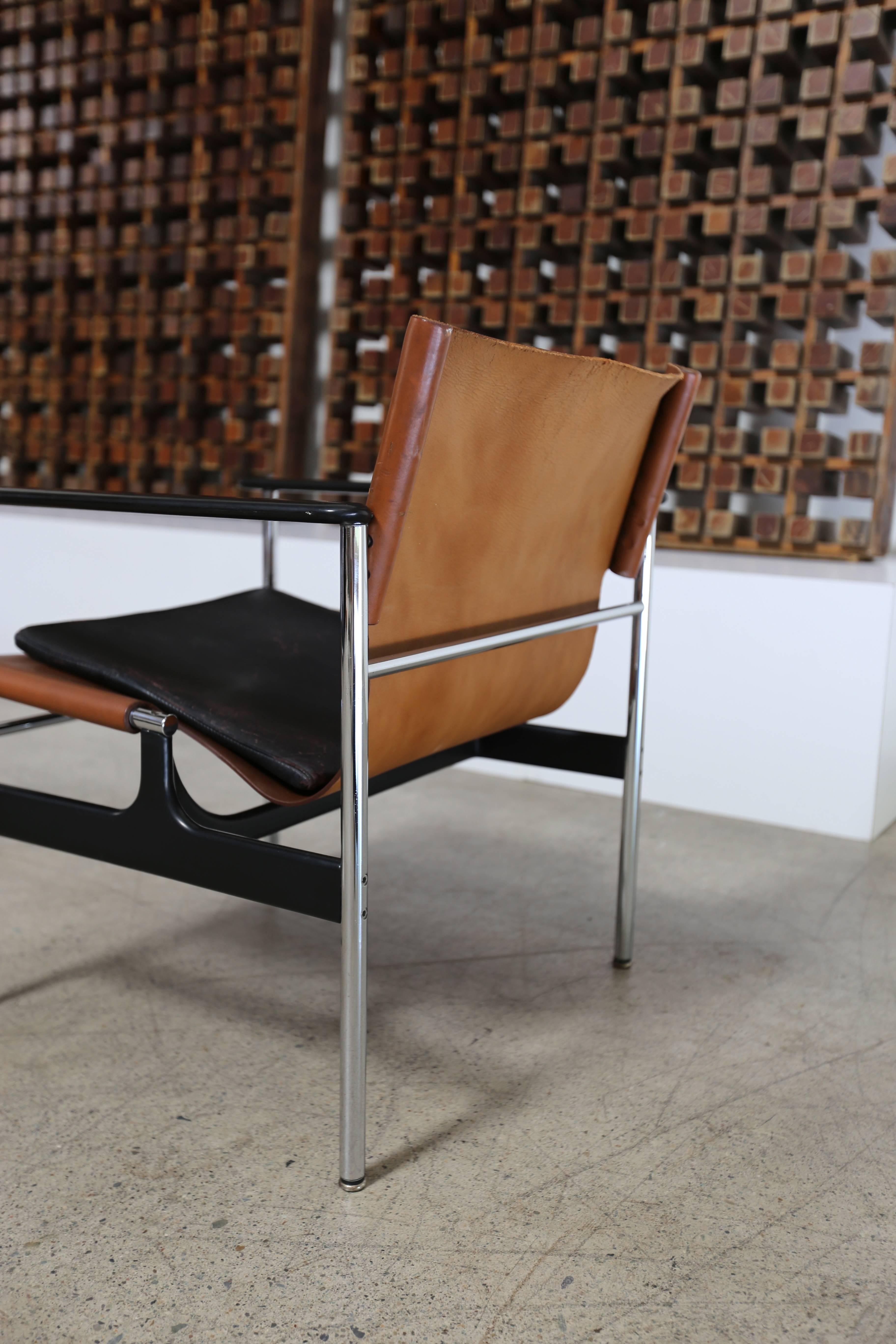 Mid-Century Modern Pair of Lounge Chairs by Charles Pollock for Knoll