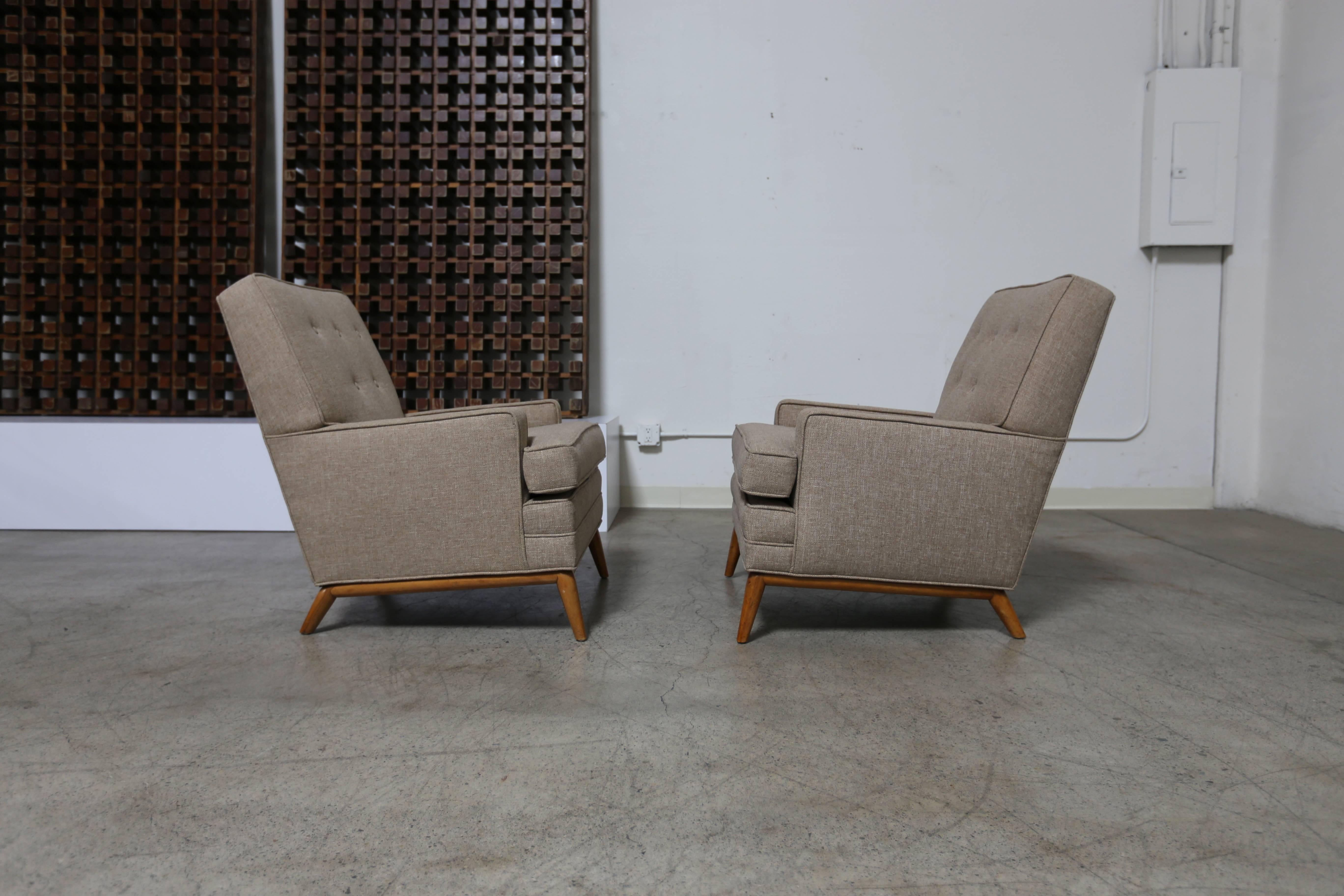 American Classic Pair of Lounge Chairs by T.H. Robsjohn-Gibbings