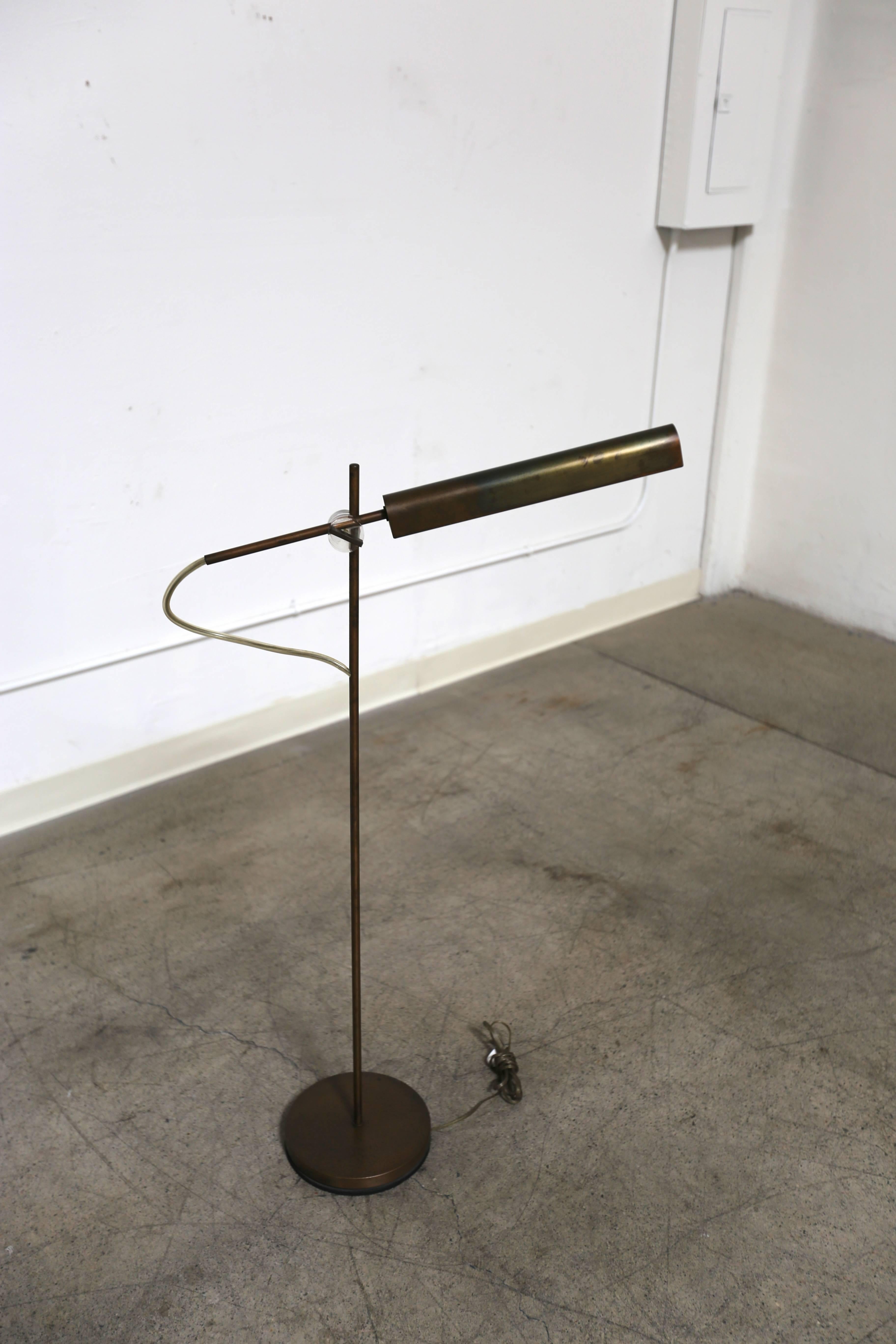 Stuart Barnes for Robert Long bronze floor lamp.
