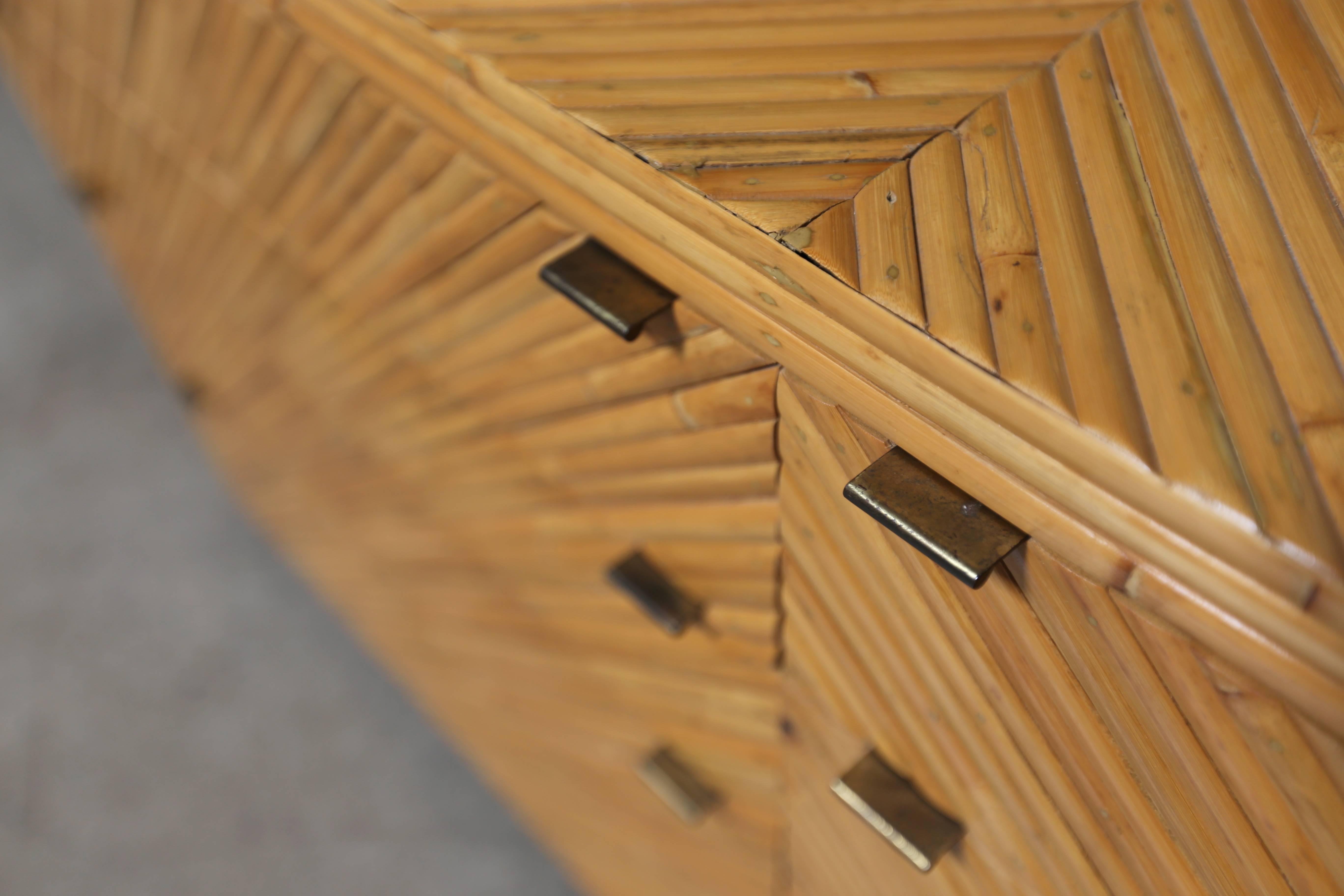 American Ten-Drawer Bamboo Dresser