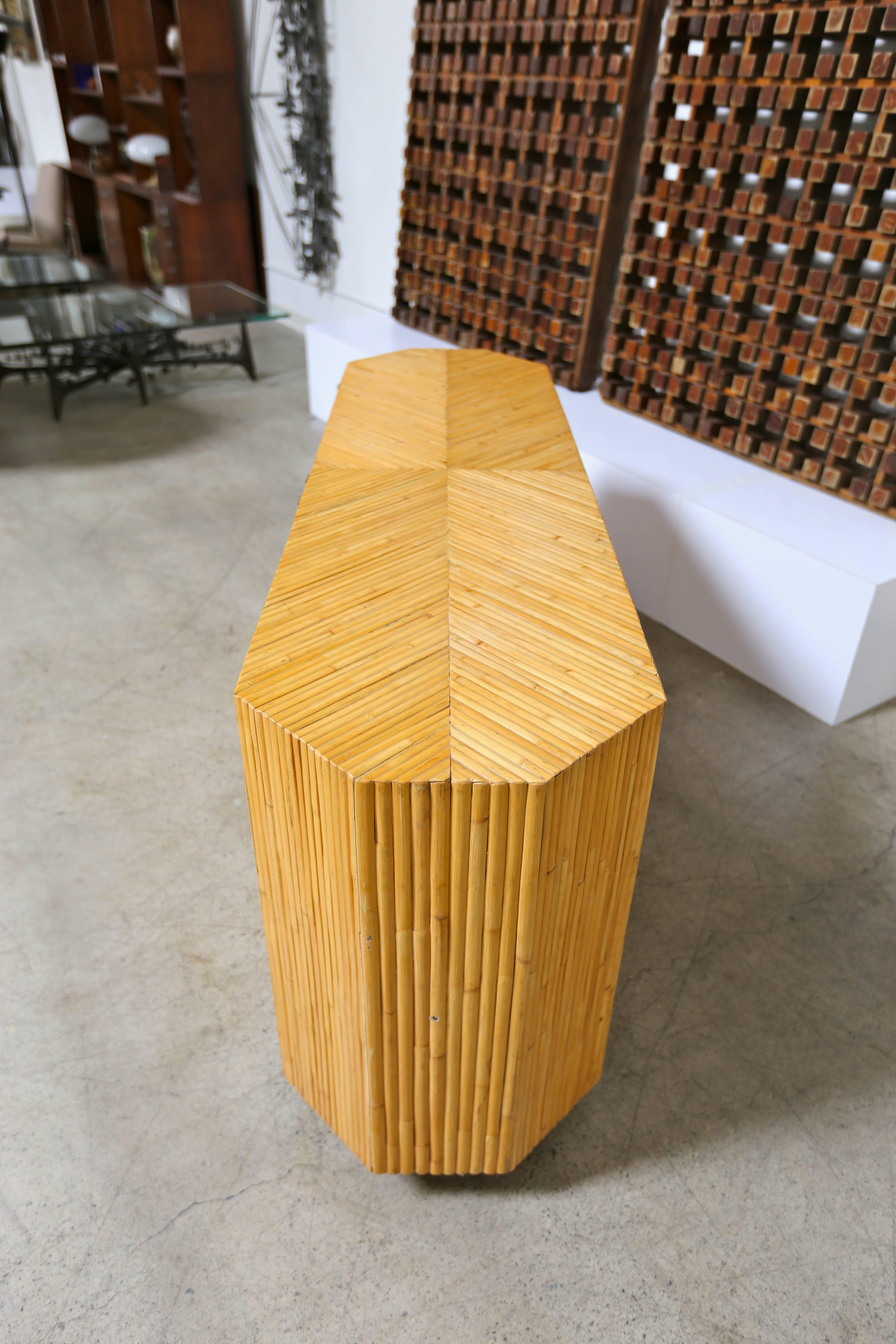 Ten-Drawer Bamboo Dresser In Good Condition In Costa Mesa, CA