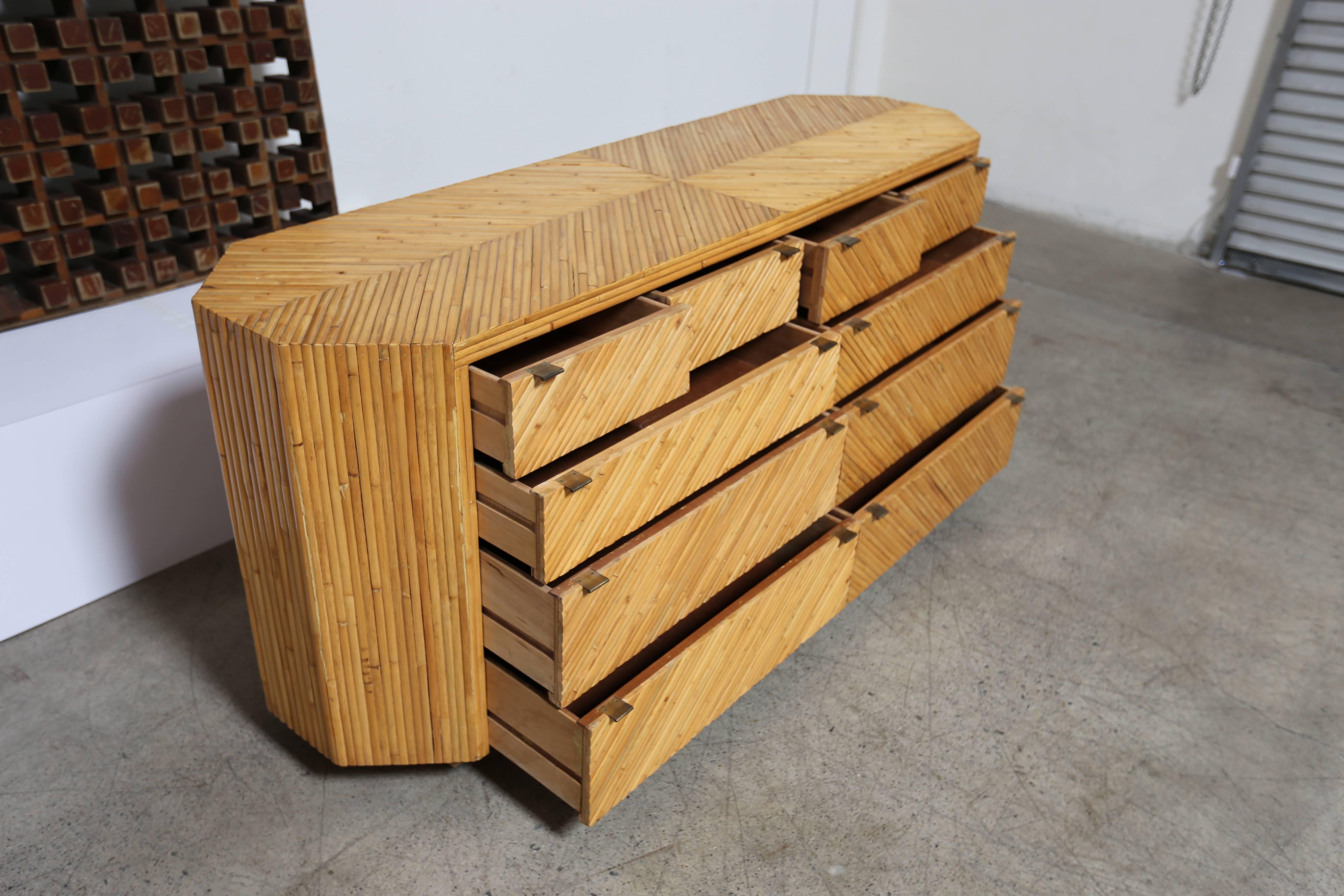 Ten-Drawer Bamboo Dresser 1