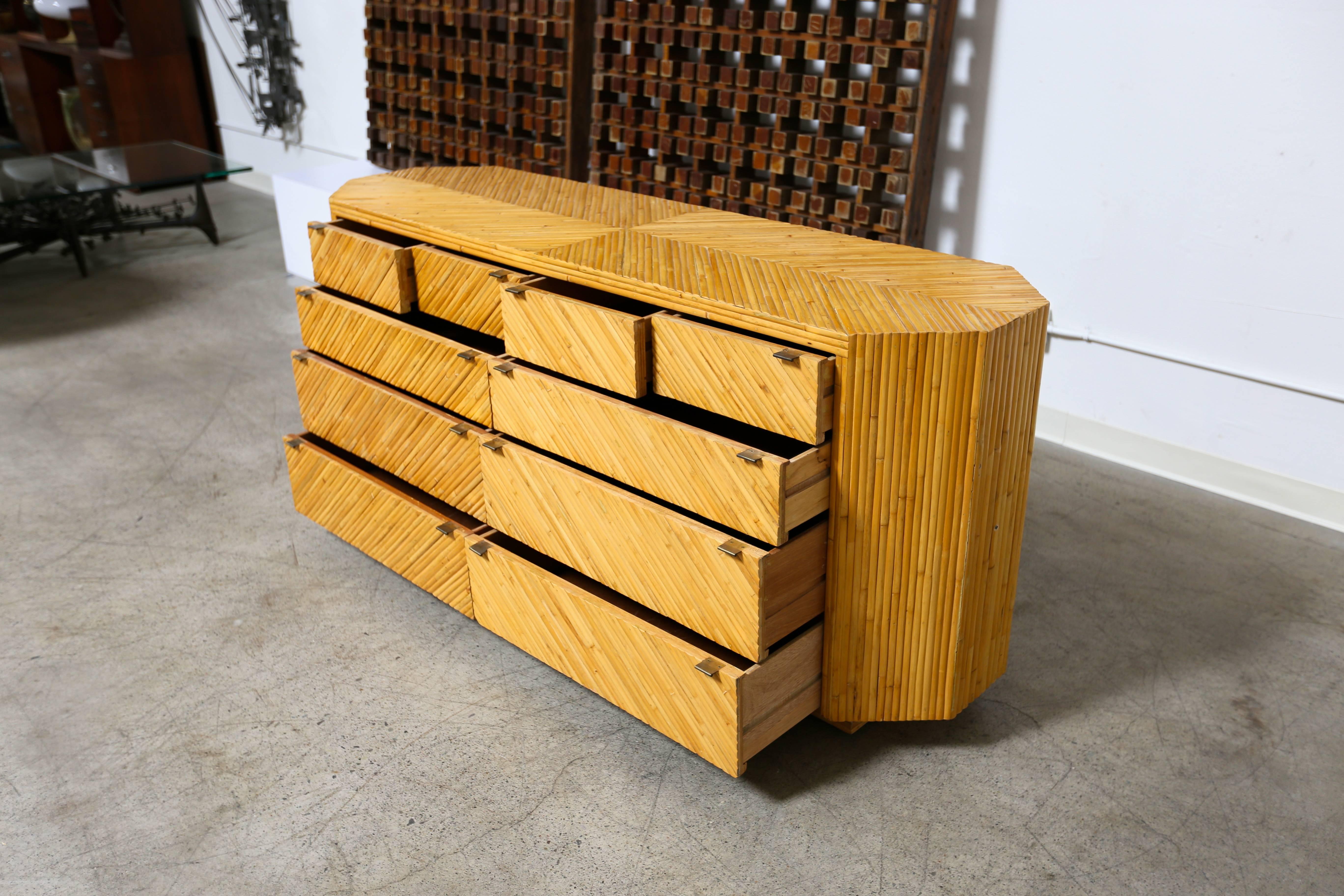 Ten-Drawer Bamboo Dresser 3