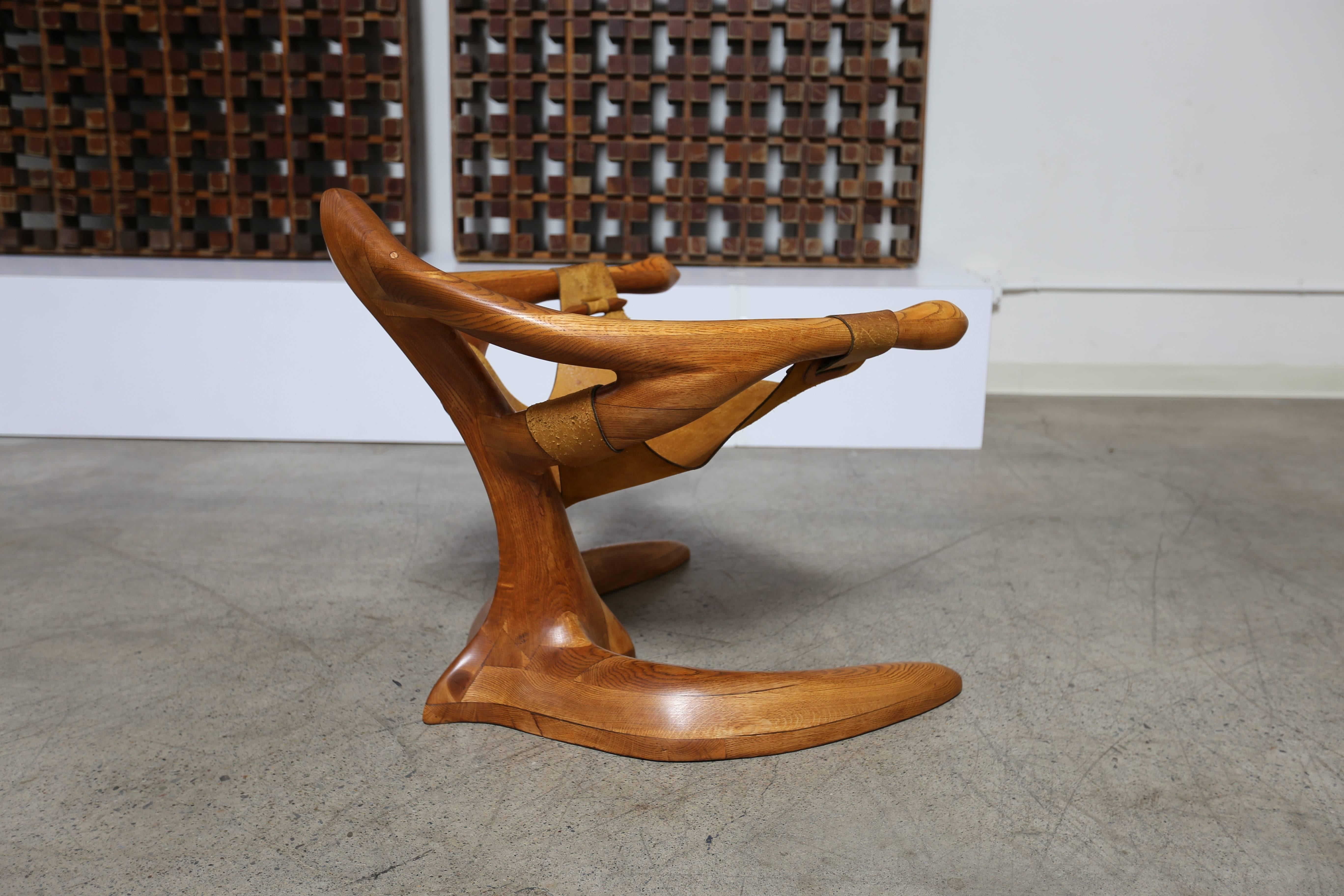 American Studio Crafted Lounge Chair by Californian Woodworker Tim Crowder = MOVING SALE!