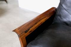 Ein Paar Loungesessel aus Rosenholz und Leder von Knut Saeter