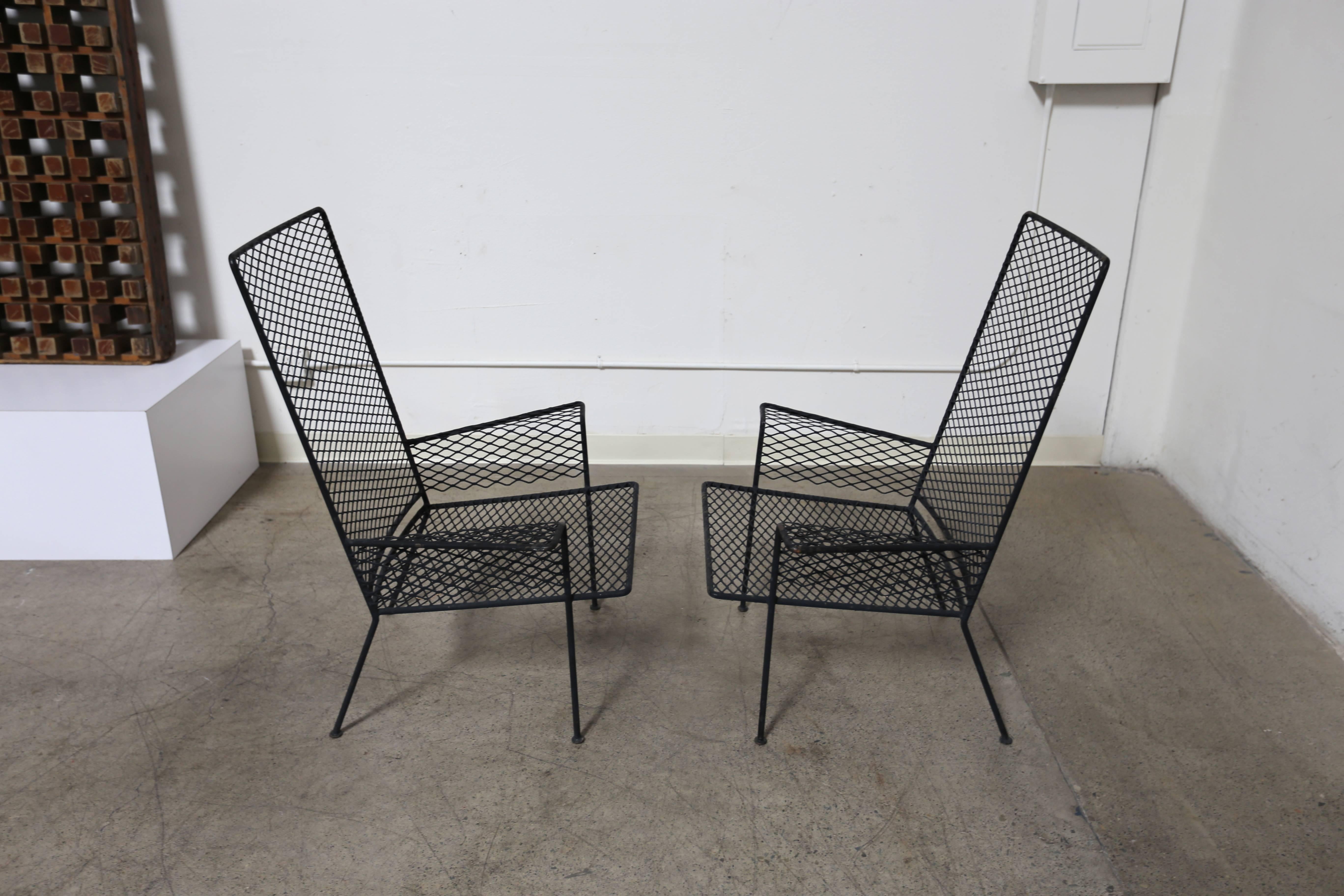 20th Century Pair of Expanded Metal Chairs by Hendrik Van Keppel & Taylor Green
