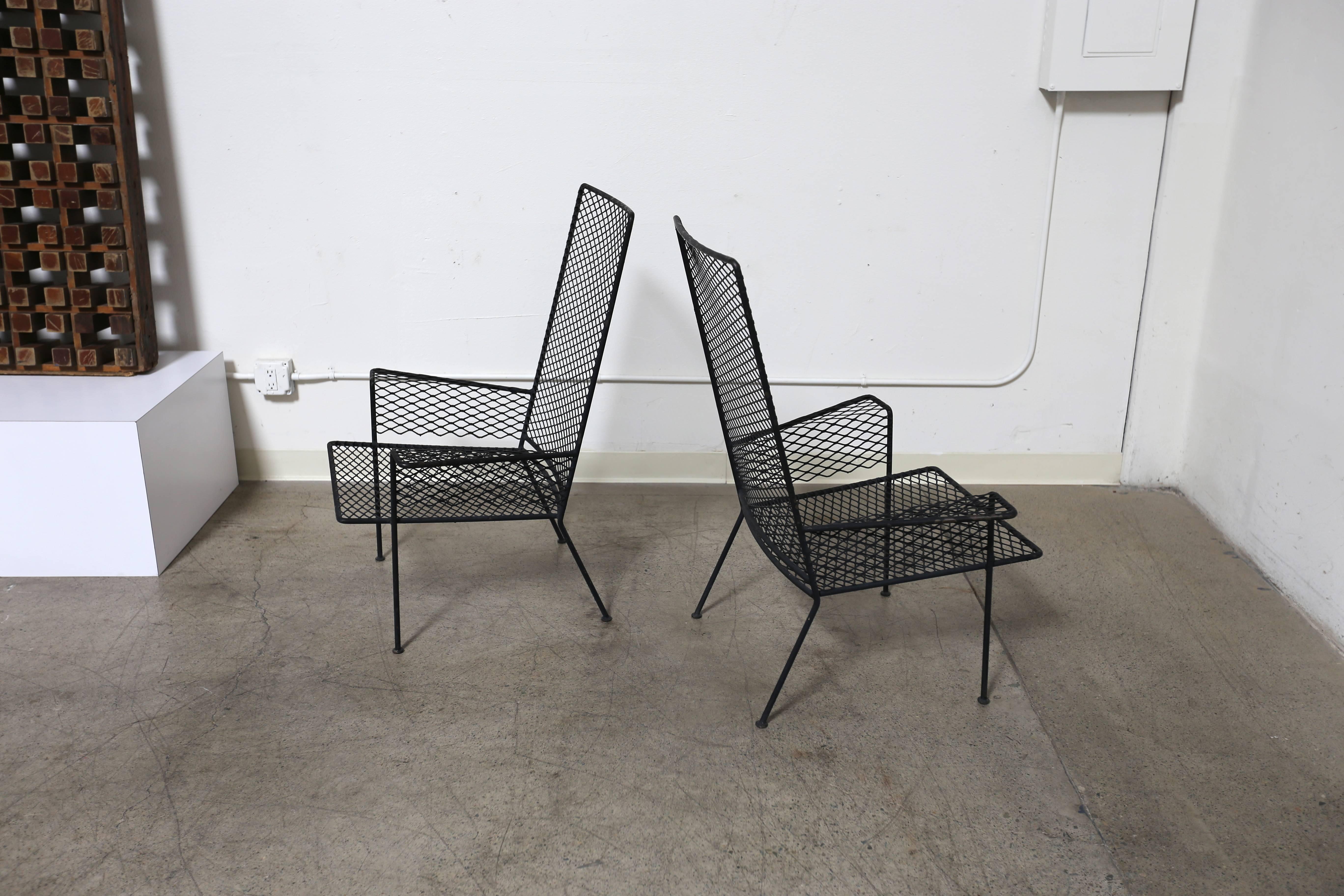 Pair of Expanded Metal Chairs by Hendrik Van Keppel & Taylor Green 1