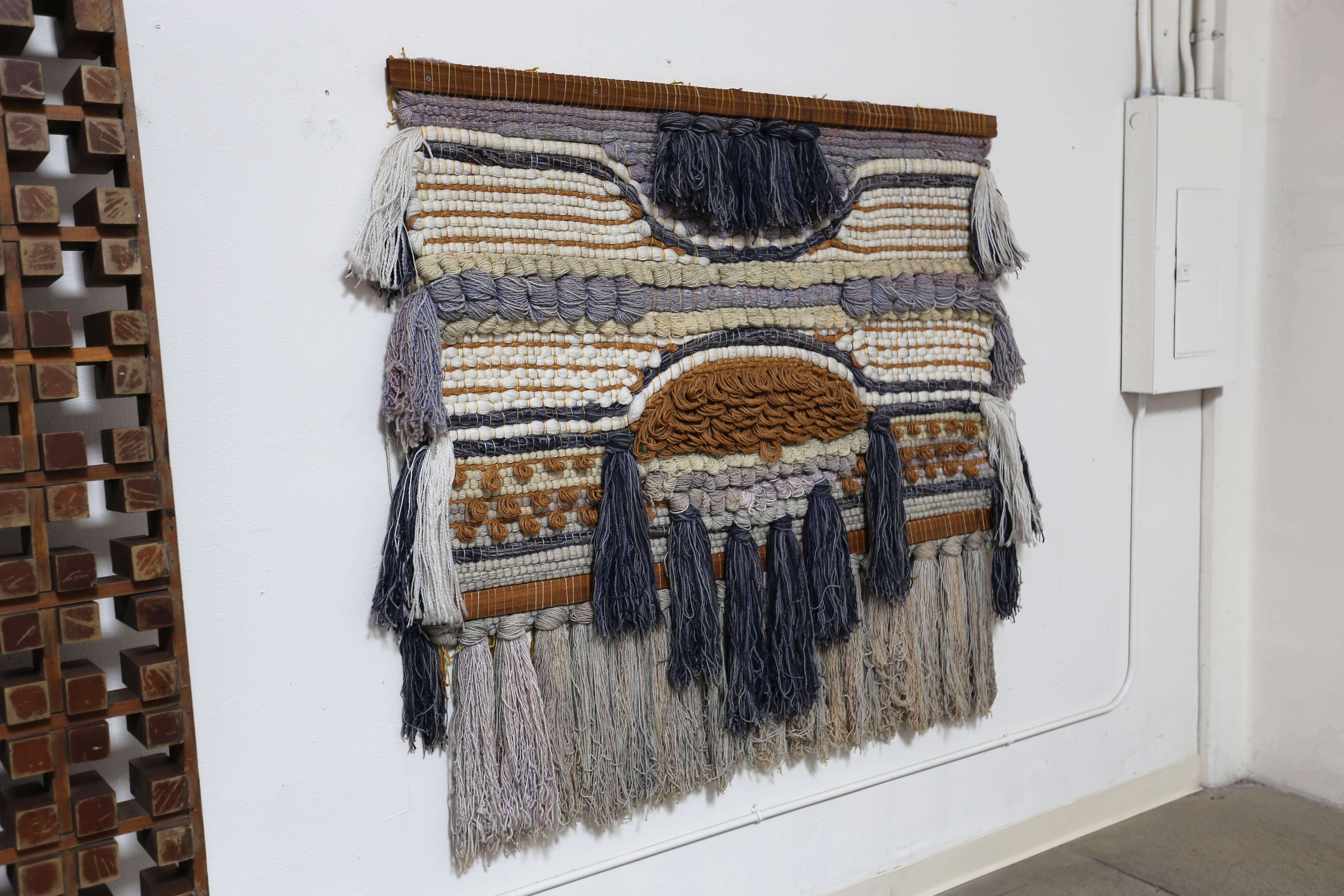 Fiber art / tapestry wall hanging by Margo Farrin O'Connor for Ted Morris and Associates.